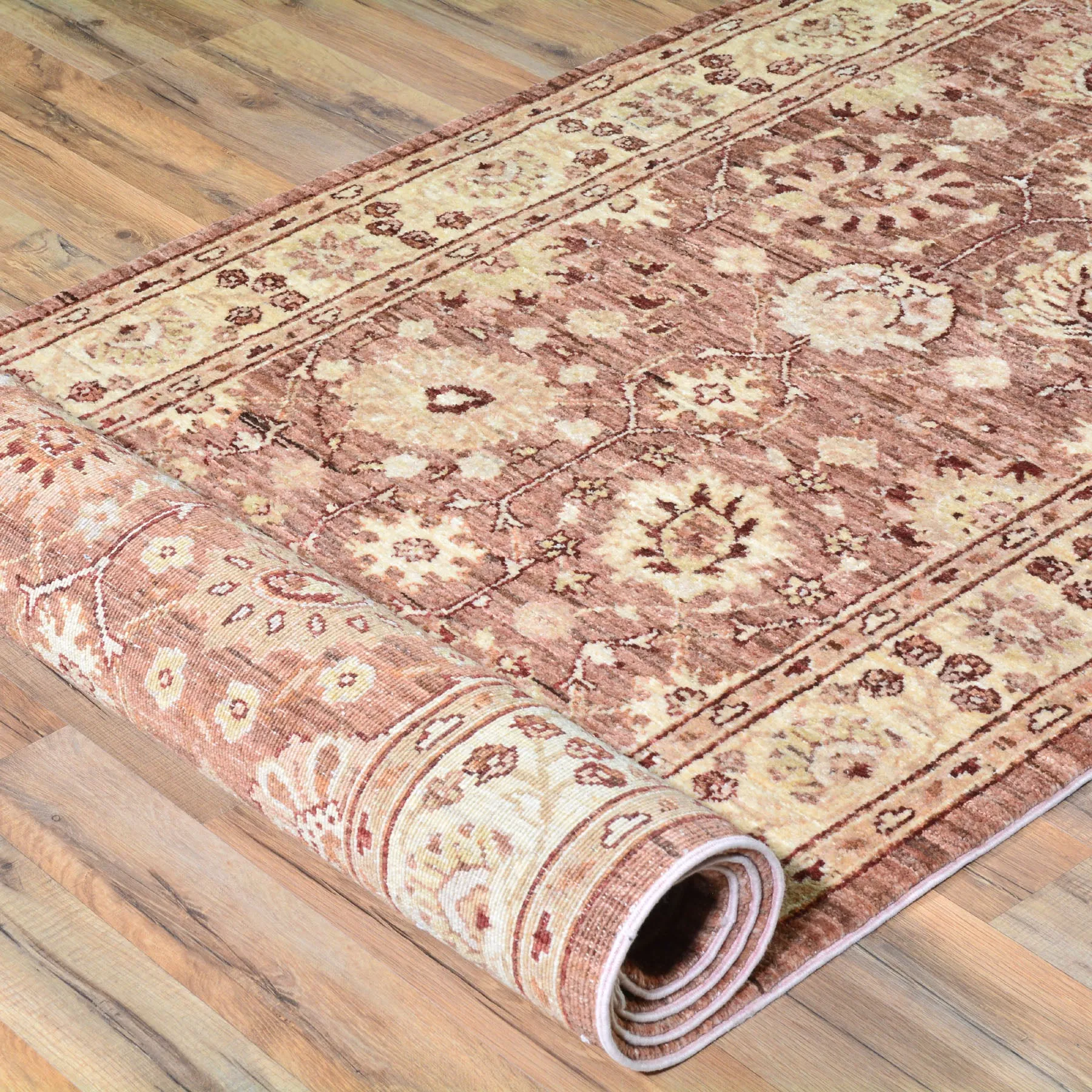 Hand-Knotted Oriental Afghan Chobi Mahal Design 100% Wool Rug (Size 3.1 X 10.1) Brral-2889