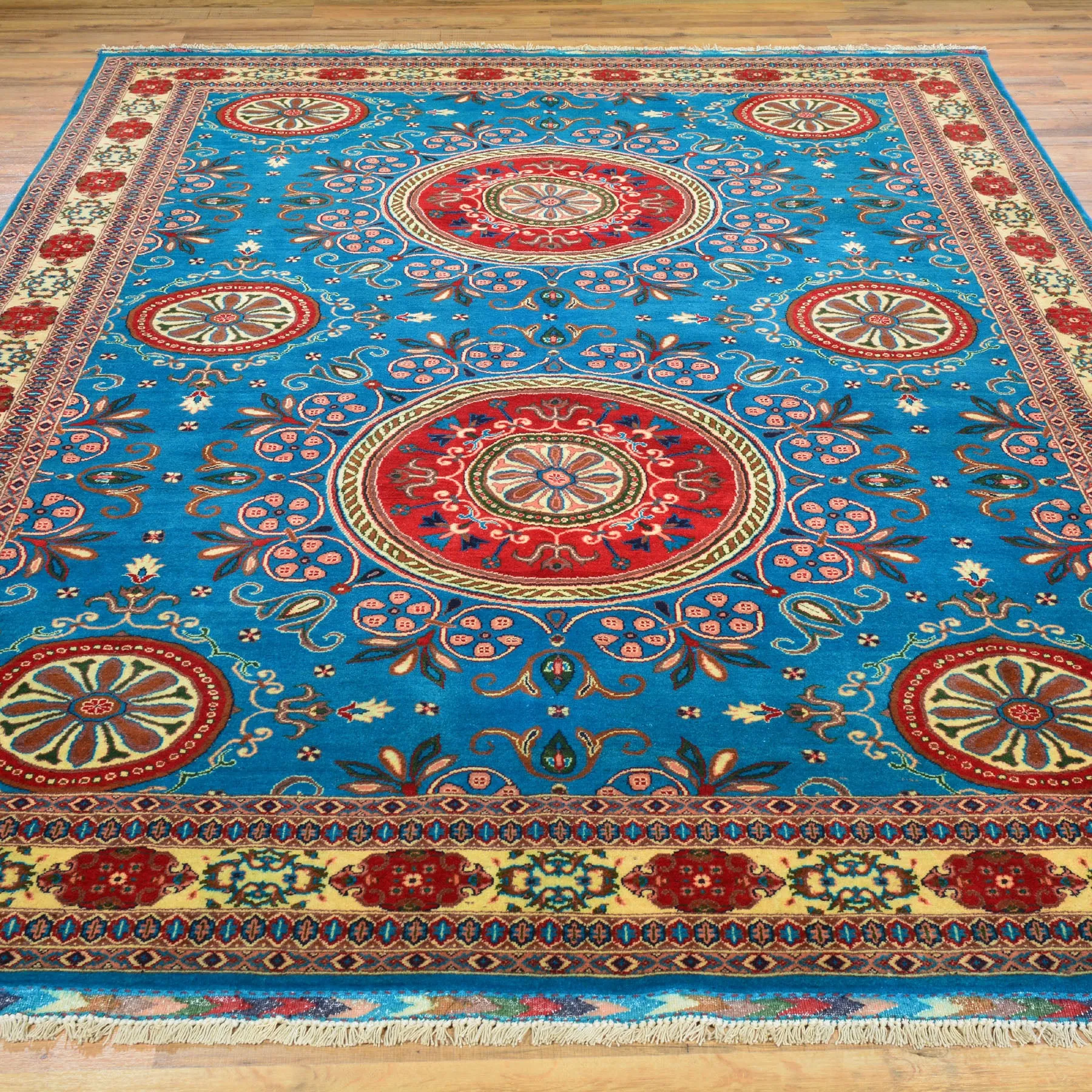 Hand-Knotted Oriental Design Handmade 100% Wool Rug (Size 6.7 X 9.8) Cwral-6753