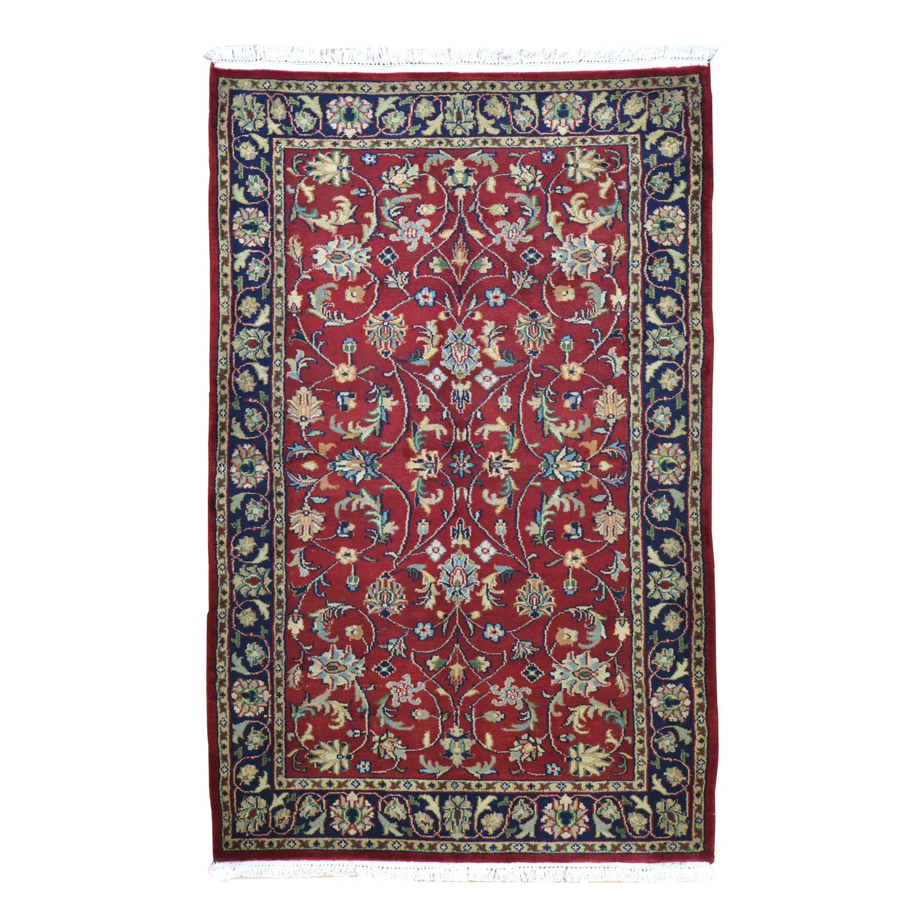 Hand-Knotted Oriental Design Wool Traditional Wool Handmade Rug (Size 3.10 X 6.0) Cwral-594