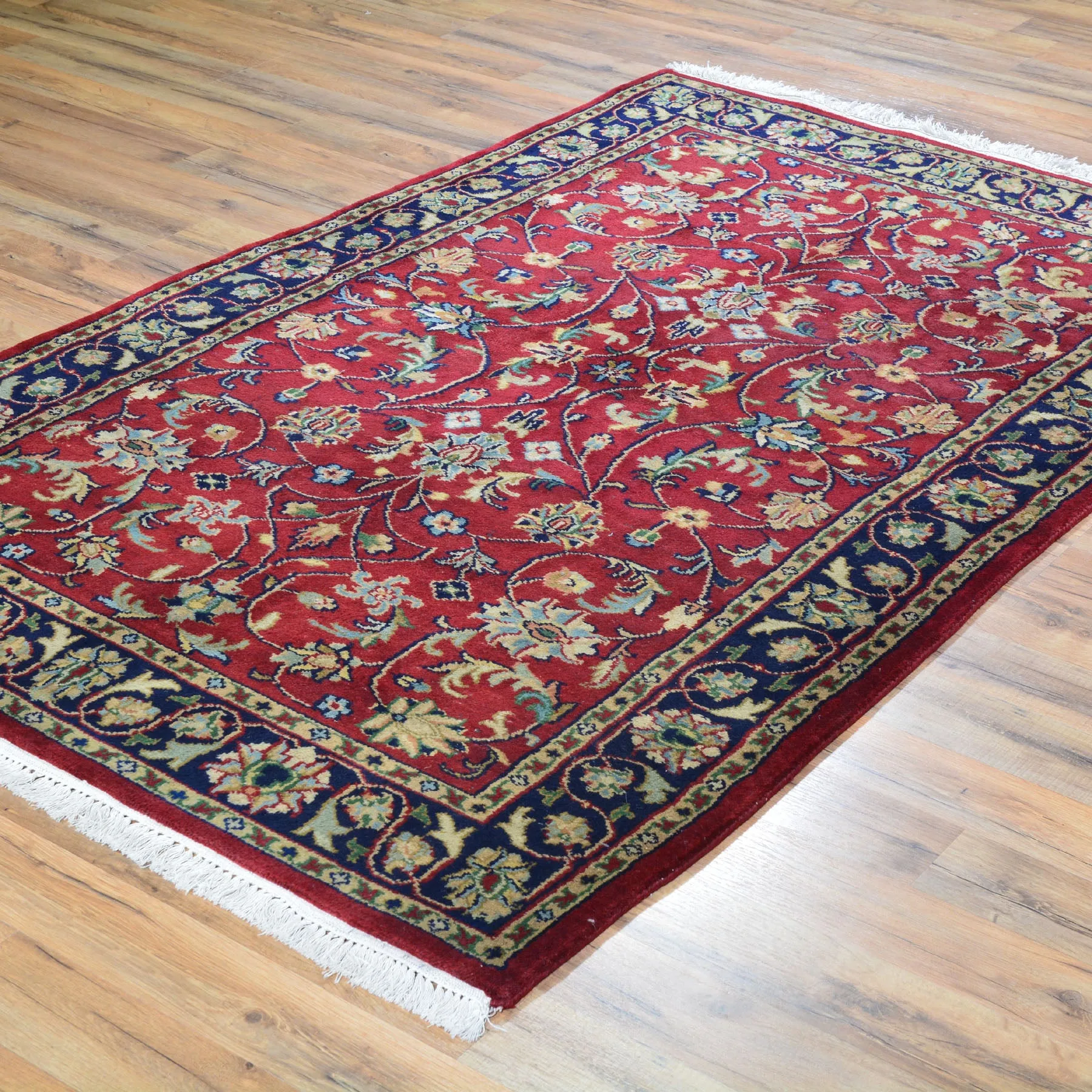 Hand-Knotted Oriental Design Wool Traditional Wool Handmade Rug (Size 3.10 X 6.0) Cwral-594
