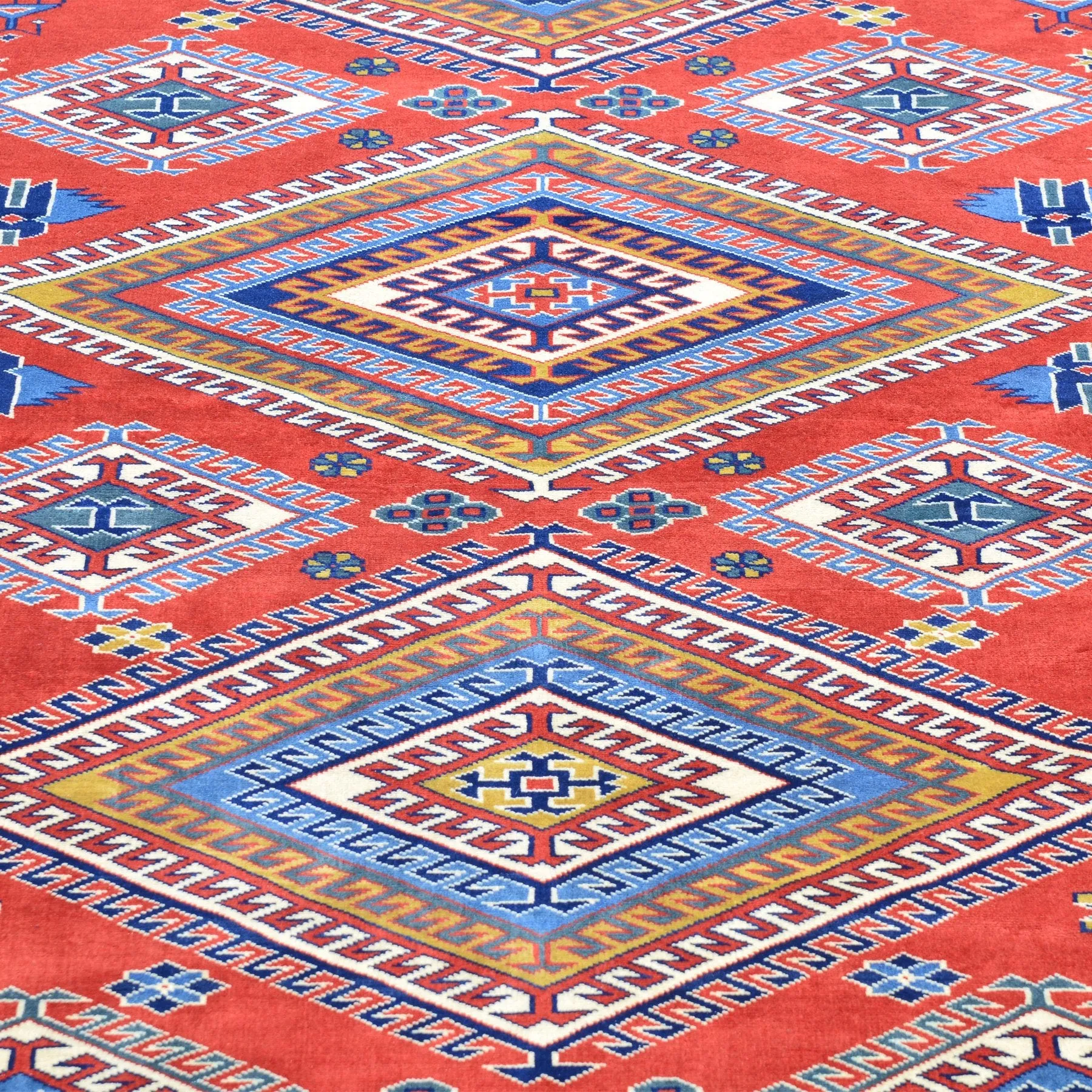 Hand-Knotted Oriental Fine Afghan Shirvan Design Wool Rug (Size 5.2 X 6.11) Cwral-729