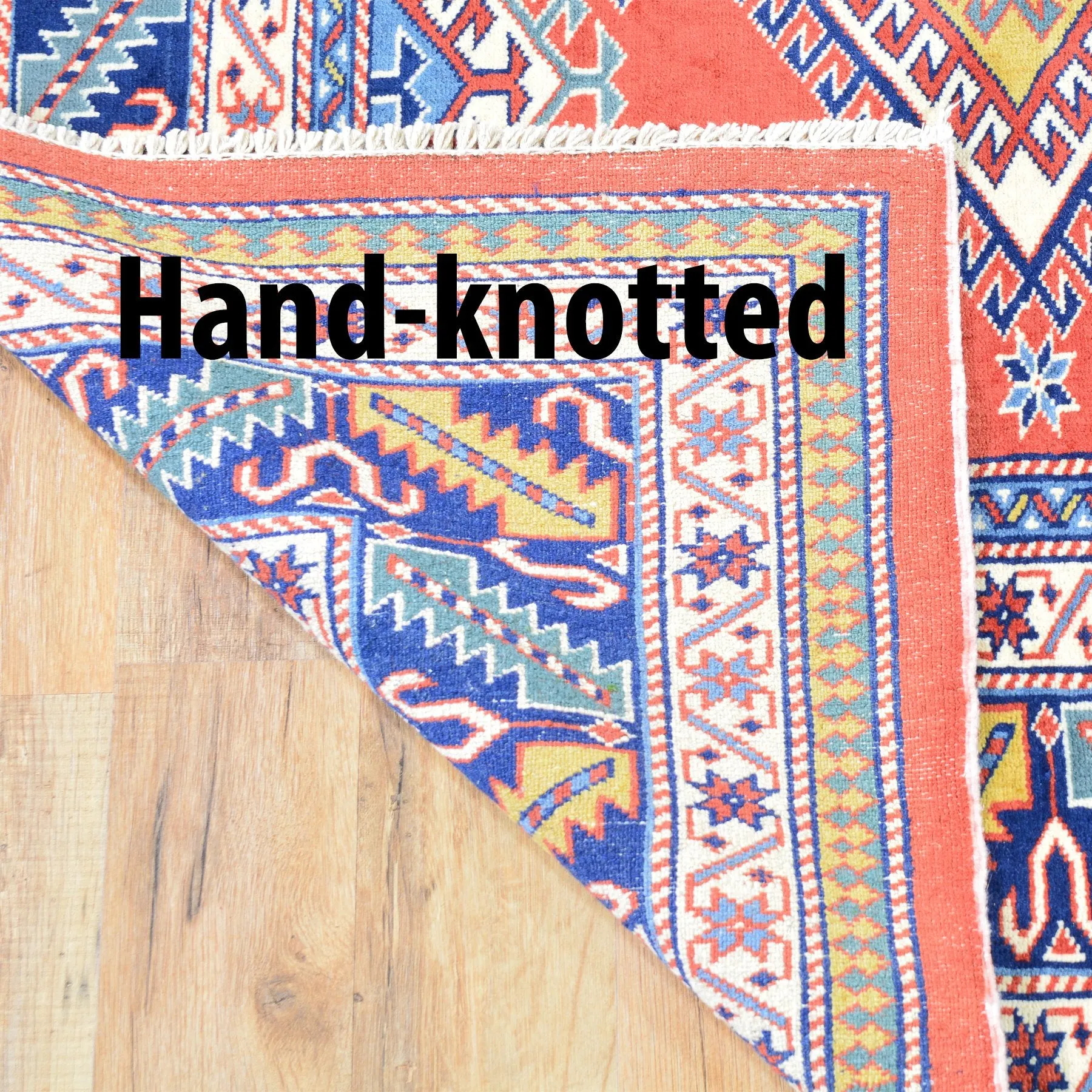 Hand-Knotted Oriental Fine Afghan Shirvan Design Wool Rug (Size 5.2 X 6.11) Cwral-729