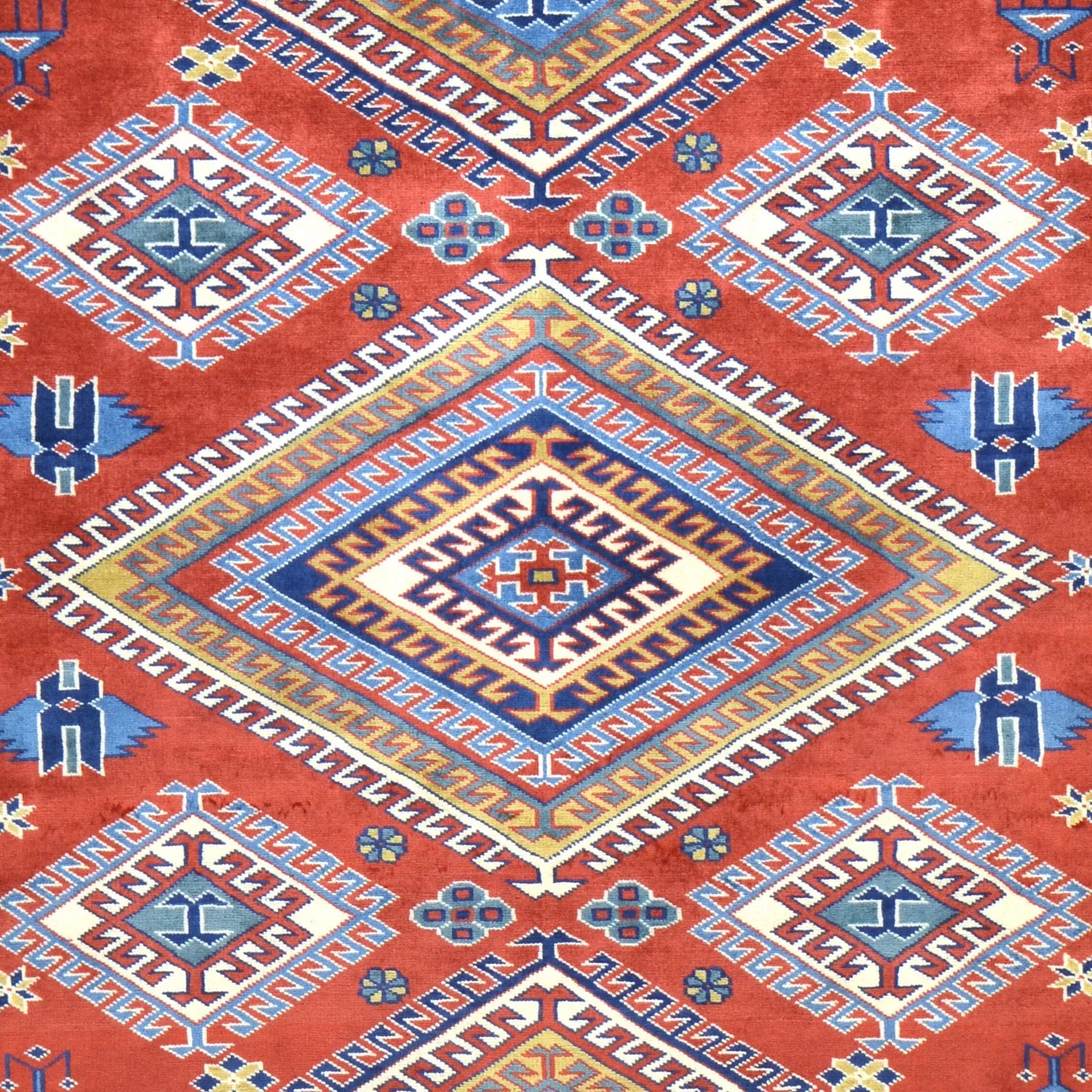 Hand-Knotted Oriental Fine Afghan Shirvan Design Wool Rug (Size 5.2 X 6.11) Cwral-729
