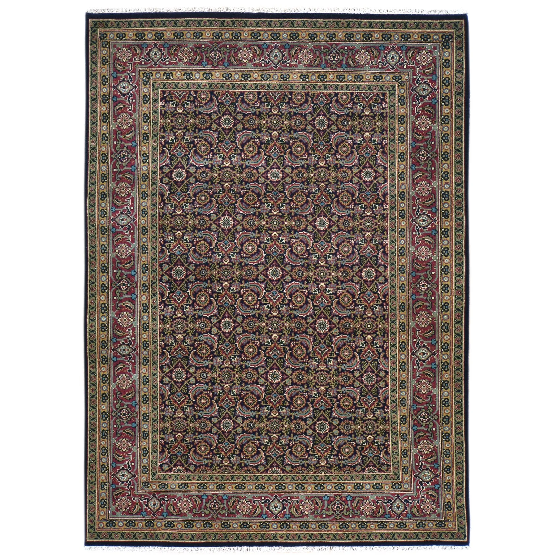 Hand-Knotted Oriental Herati Design Wool Rug (Size 4.10 X 7.0) Brral-6195
