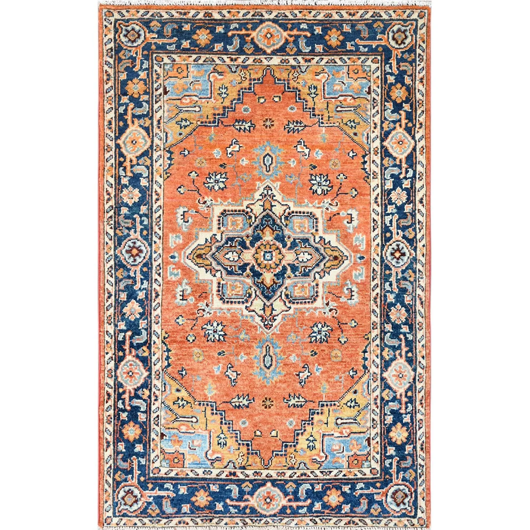 Hand-Knotted Oriental Heriz Design Wool Handmade Rug (Size 3.0 X 4.8) Cwral-8889