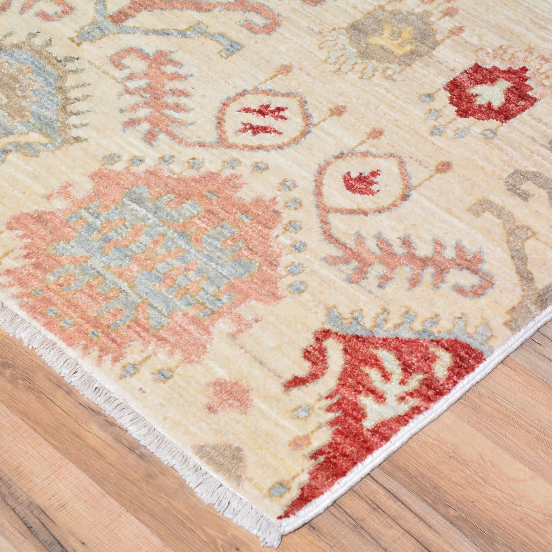 Hand-Knotted Oriental Ikat Design Chobi Wool Handmade Rug (Size 4.2 X 6.3) Cwral-2412
