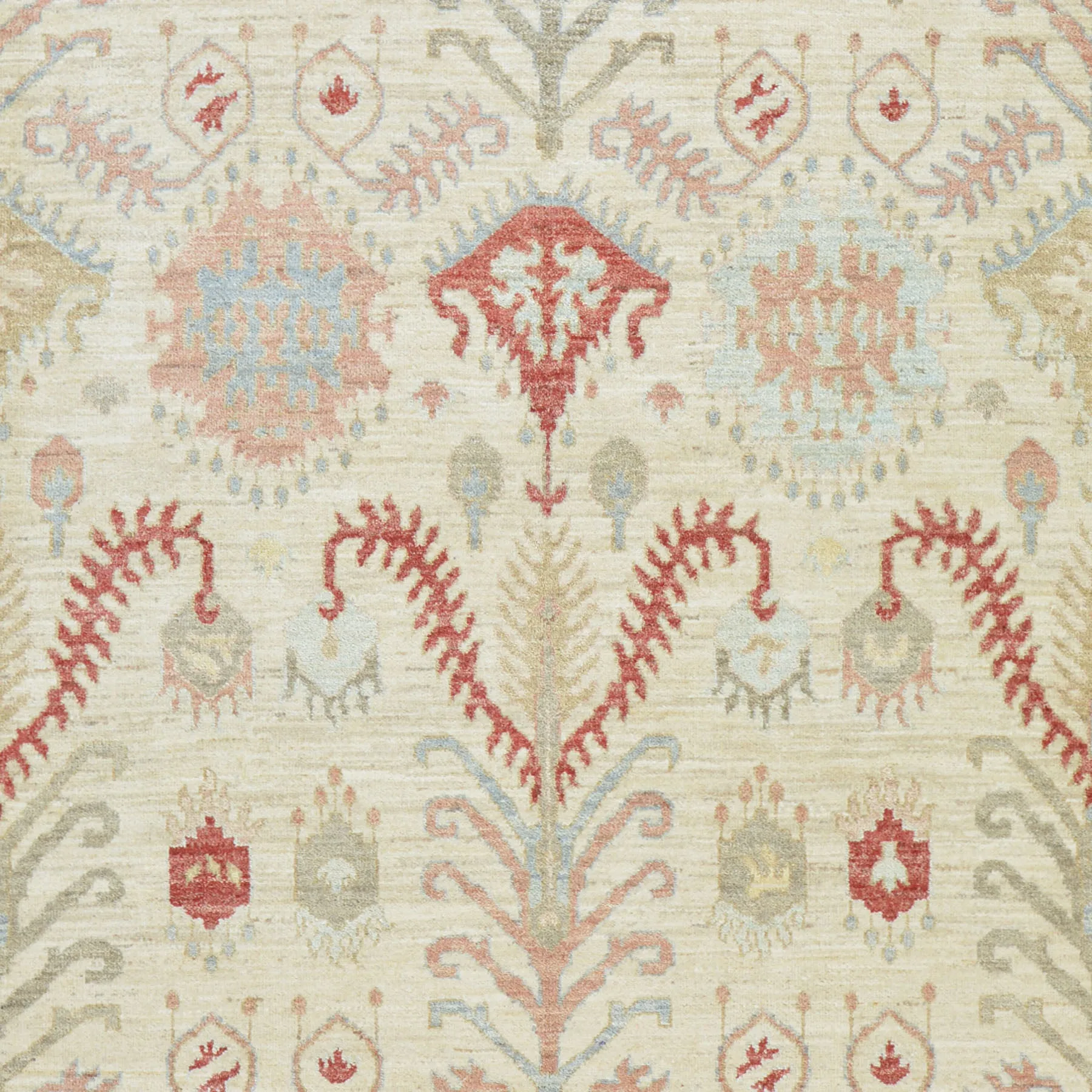 Hand-Knotted Oriental Ikat Design Chobi Wool Handmade Rug (Size 4.2 X 6.3) Cwral-2412