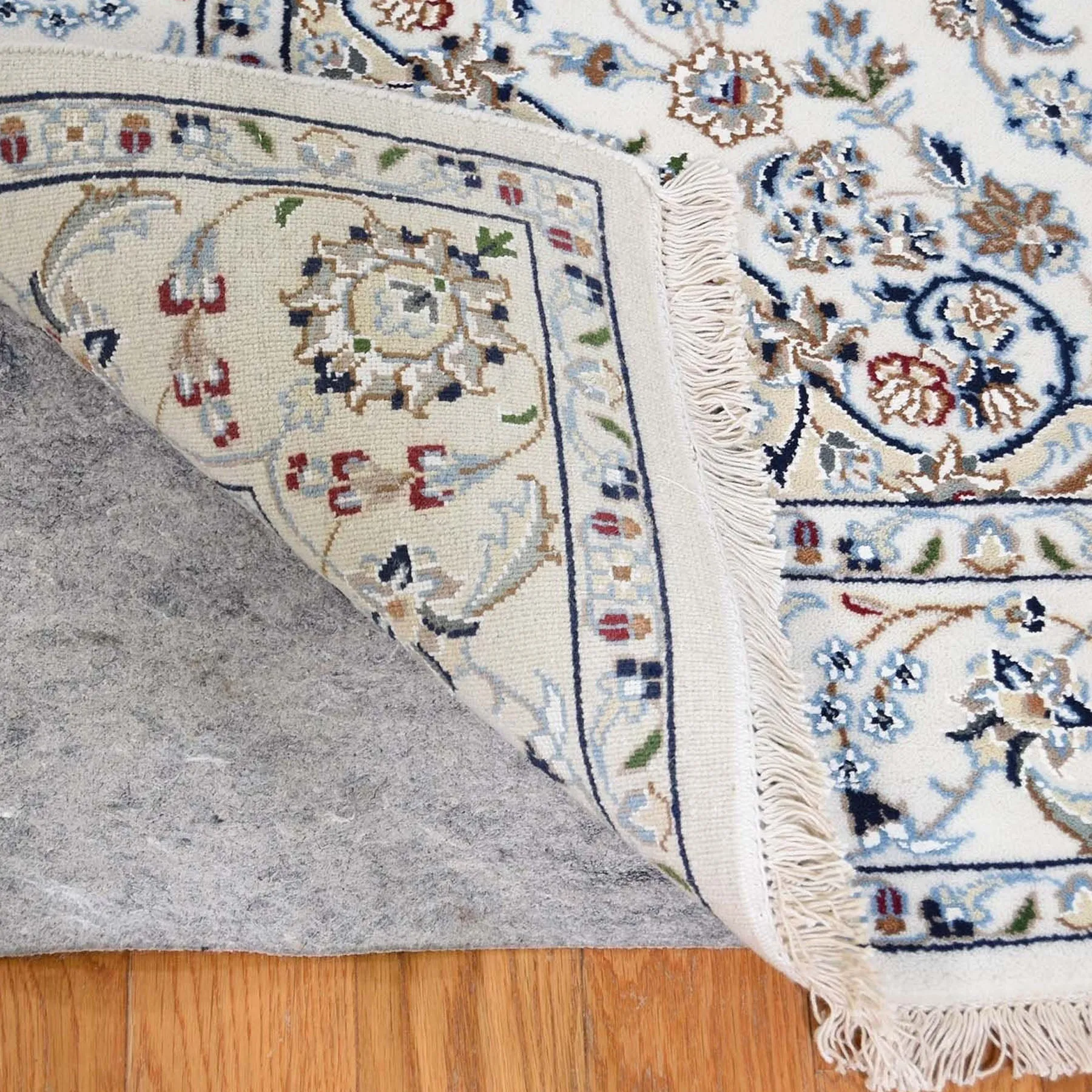 Hand-Knotted Oriental Indo Nain Design Wool & Silk Handmade Rug (Size 4.2 X 6.2) Cwral-7668