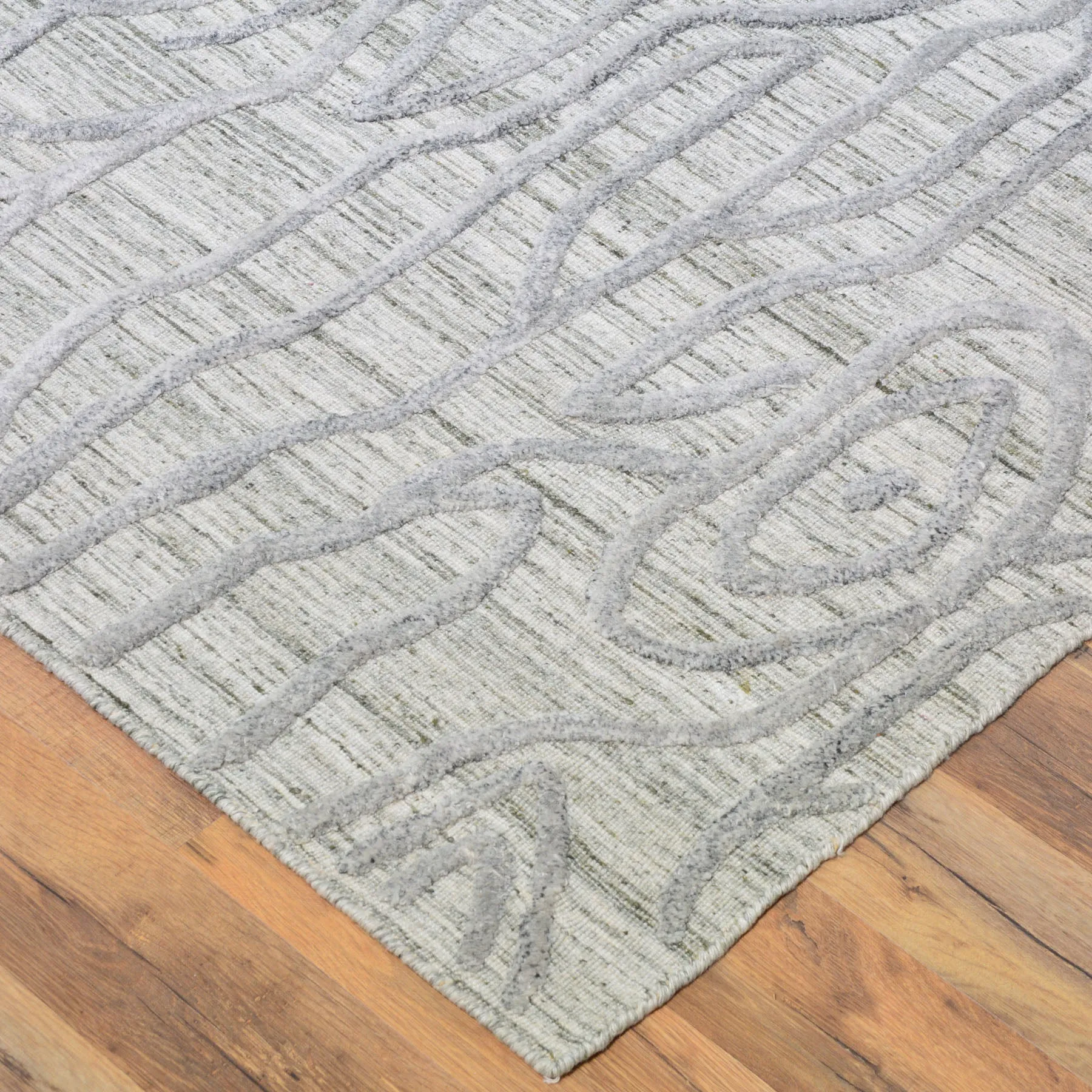 Hand-Knotted Oriental Modern Contemporary Handmade Wool Rug (Size 9.2 X 12.4) Cwral-5478