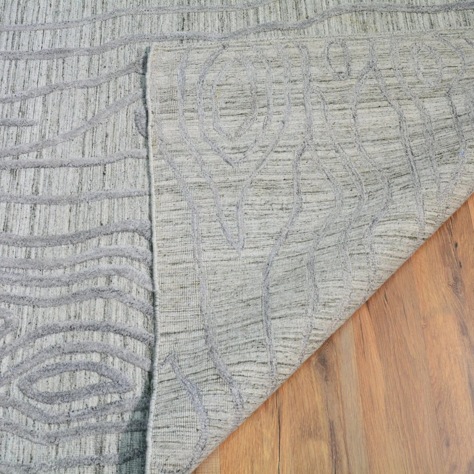 Hand-Knotted Oriental Modern Contemporary Handmade Wool Rug (Size 9.2 X 12.4) Cwral-5478