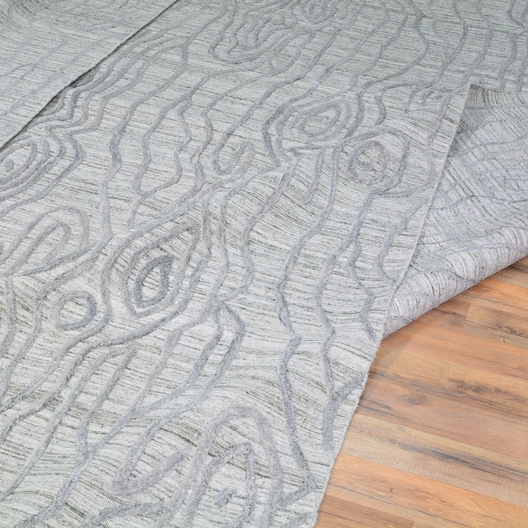 Hand-Knotted Oriental Modern Contemporary Handmade Wool Rug (Size 9.2 X 12.4) Cwral-5478