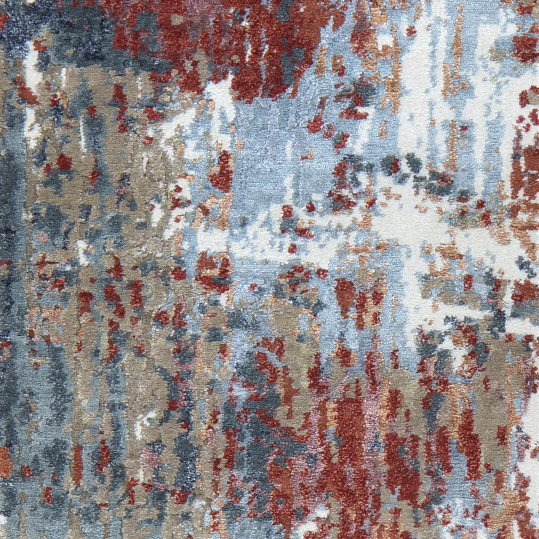 Hand-Knotted Oriental Modern Design Handmade Wool & Silk  Rug (Size 2.0 X 2.11) Cwral-7890