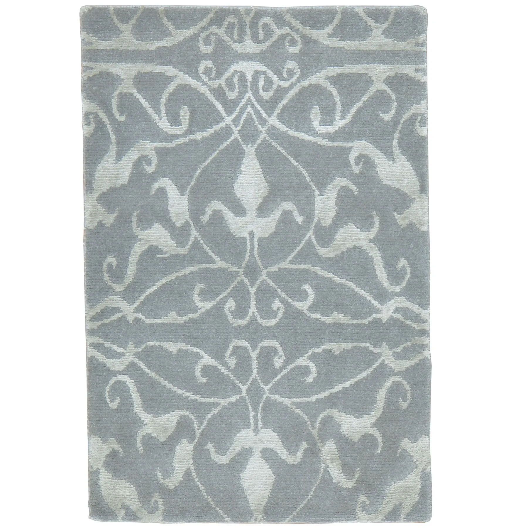 Hand-Knotted Oriental Modern Design Handmade Wool & Silk  Rug (Size 2.0 X 2.11) Cwral-8418