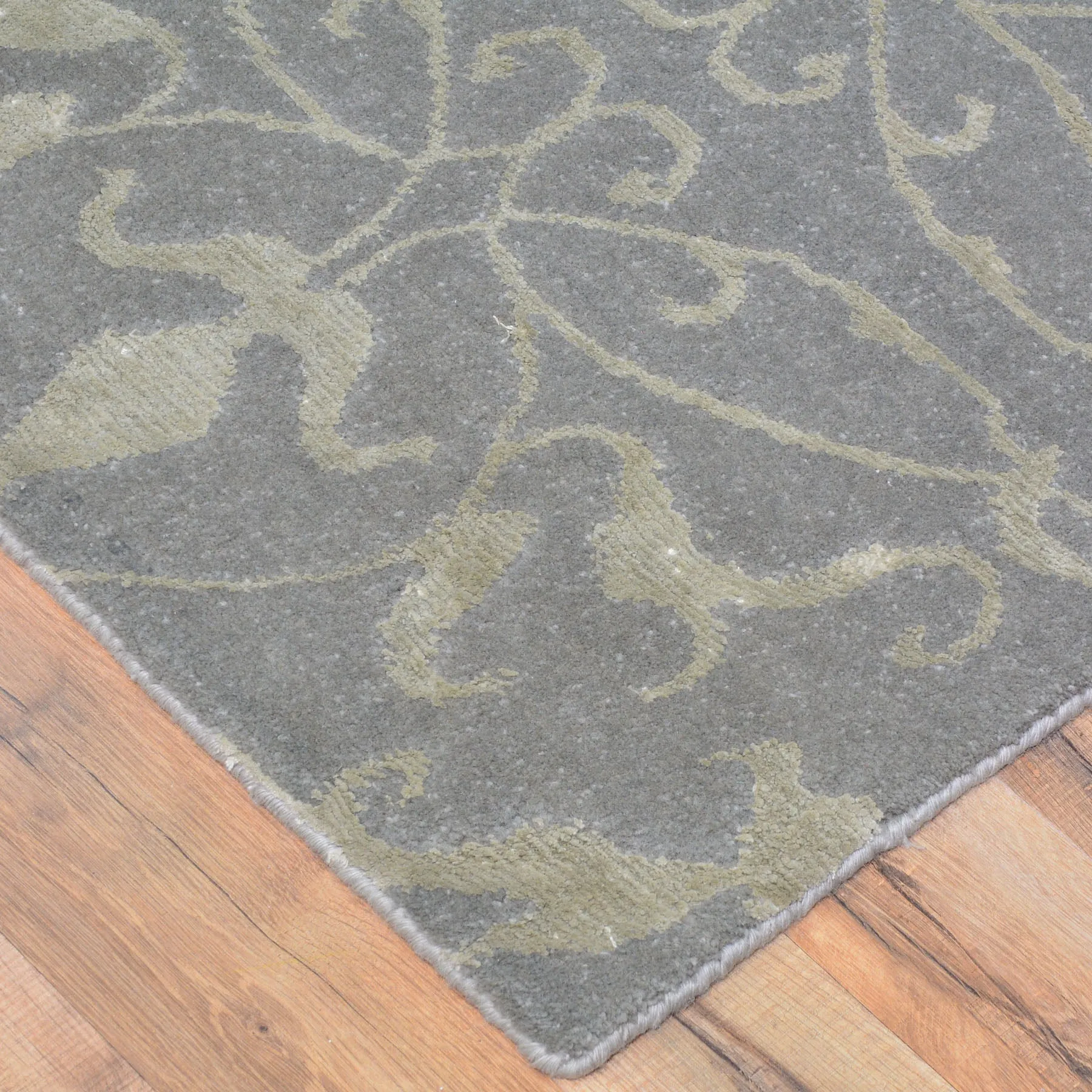 Hand-Knotted Oriental Modern Design Handmade Wool & Silk  Rug (Size 2.0 X 2.11) Cwral-8418