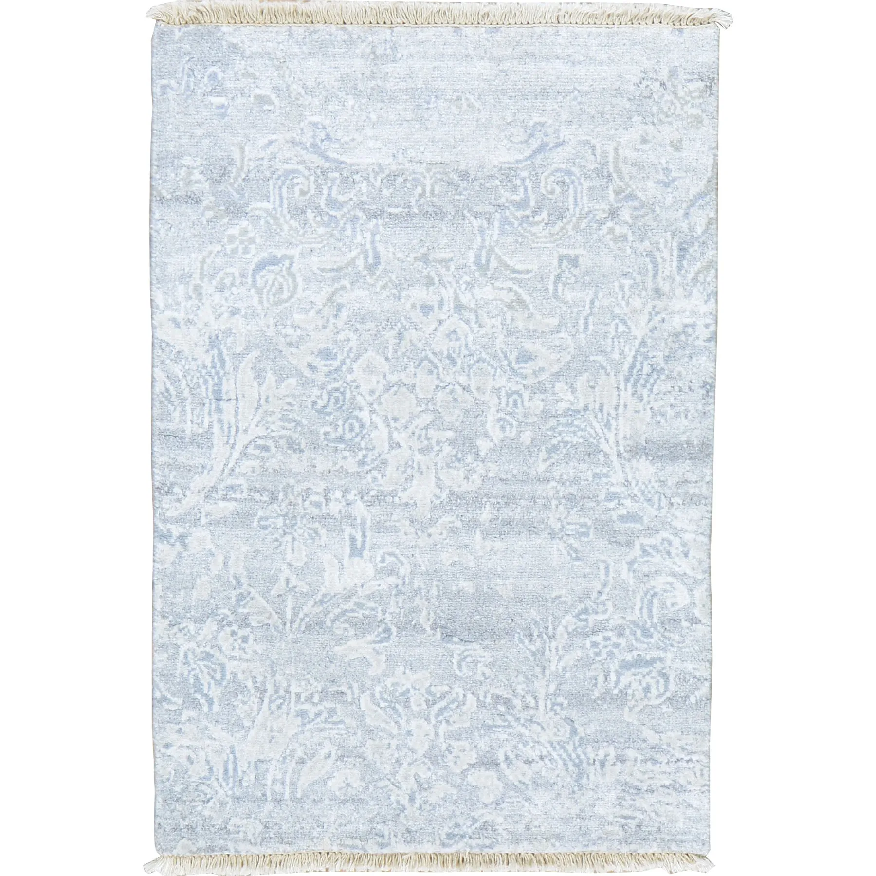 Hand-Knotted Oriental Modern Design Handmade Wool & Silk  Rug (Size 2.0 X 2.11) Cwral-8433