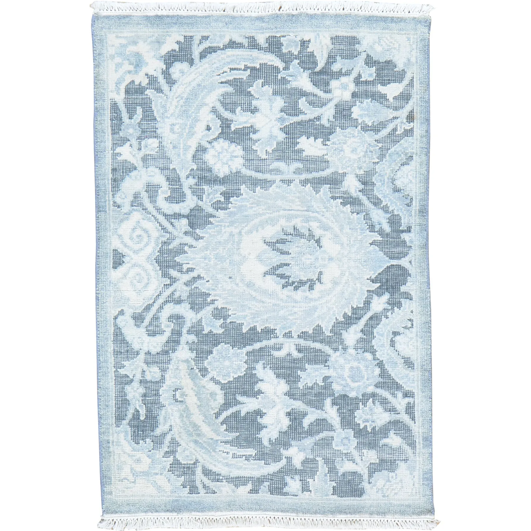 Hand-Knotted Oriental Modern Design Handmade Wool & Silk  Rug (Size 2.0 X 3.0) Cwral-8827