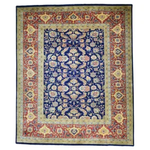 Hand-Knotted Oriental New Zealand Wool Sarouk Design Handmade Rug (Size 9.0 X 11.7) Brral-1269