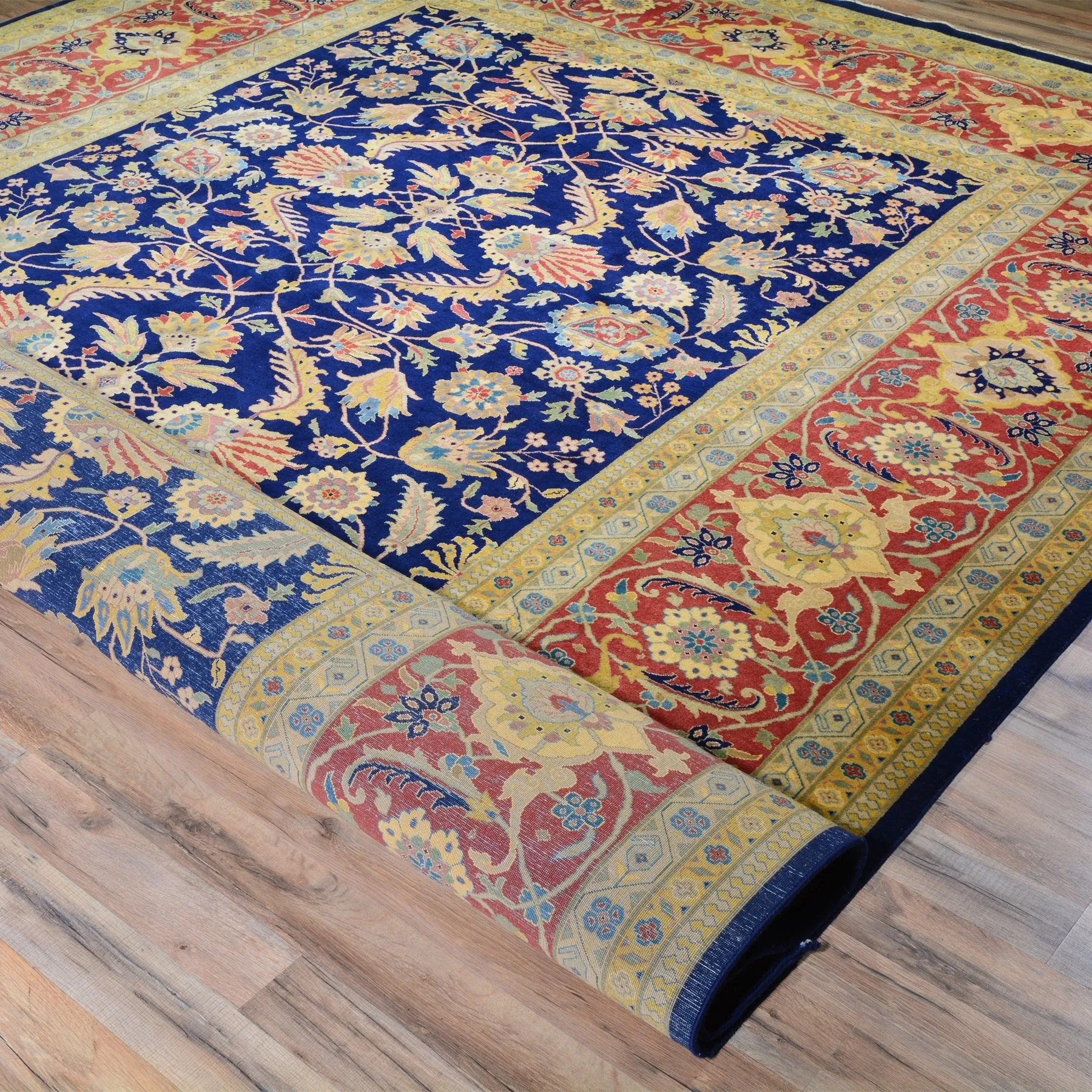 Hand-Knotted Oriental New Zealand Wool Sarouk Design Handmade Rug (Size 9.0 X 11.7) Brral-1269