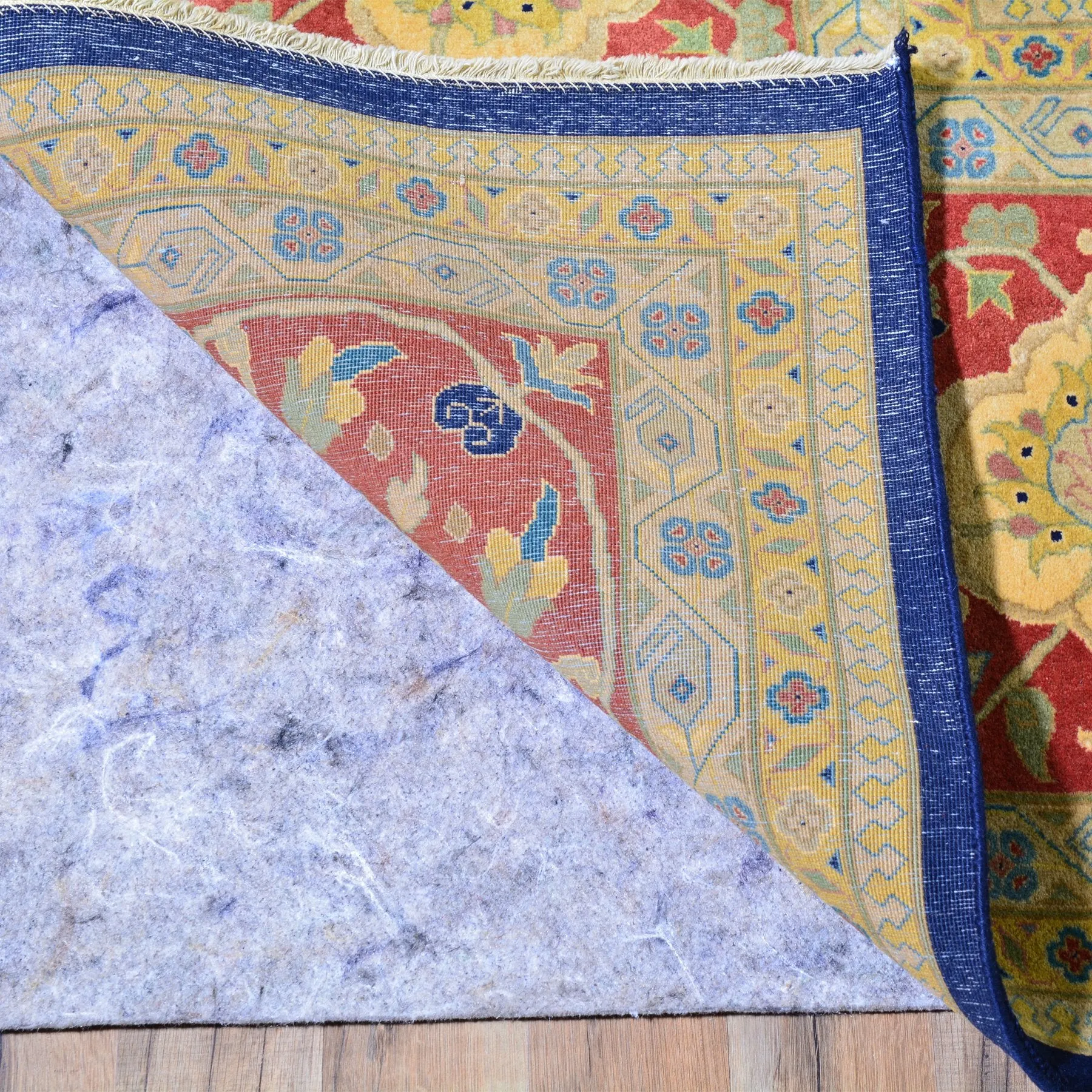 Hand-Knotted Oriental New Zealand Wool Sarouk Design Handmade Rug (Size 9.0 X 11.7) Brral-1269