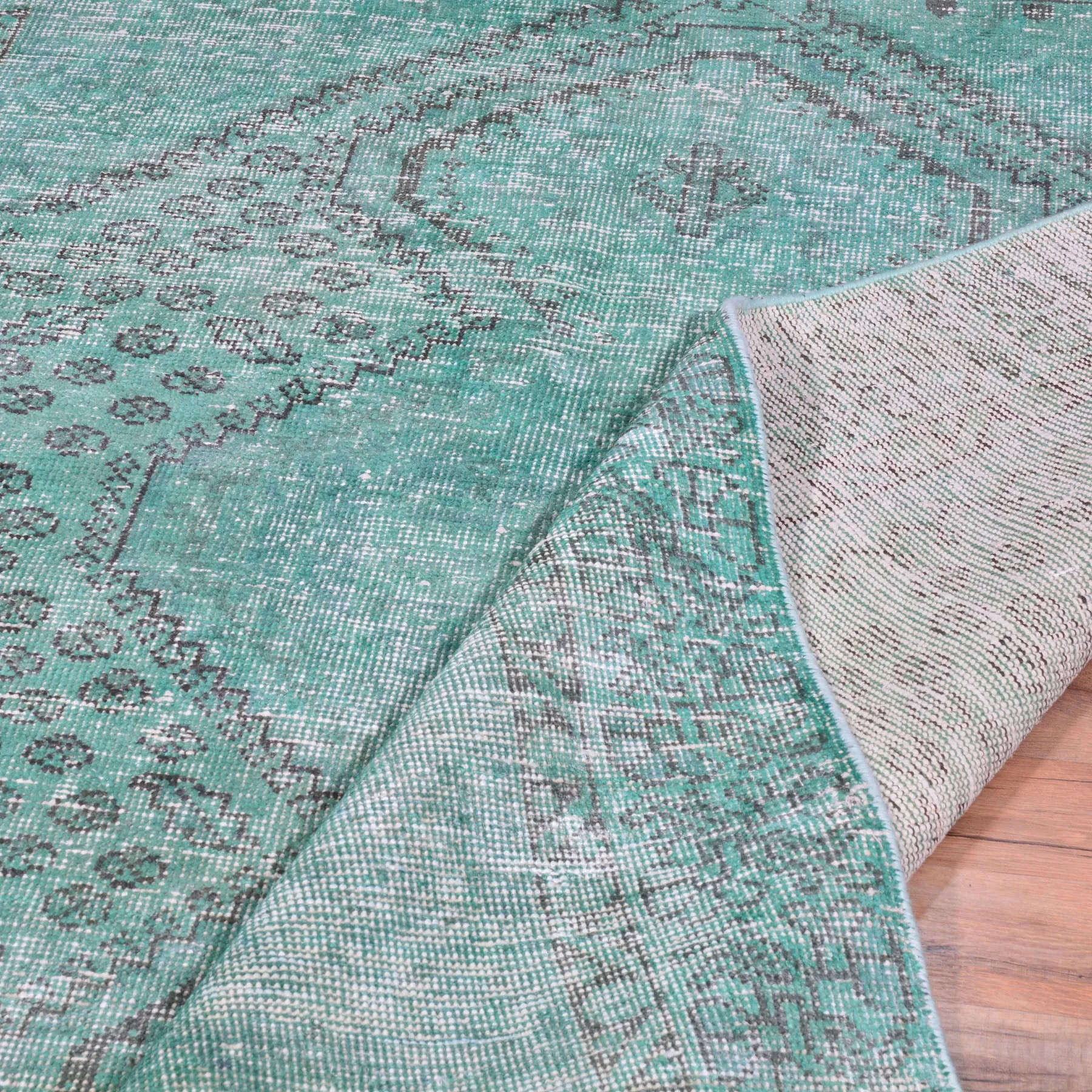 Hand-Knotted Oriental Overdyed Handmade Wool Rug (Size 4.7 X 6.7) Brral-5415