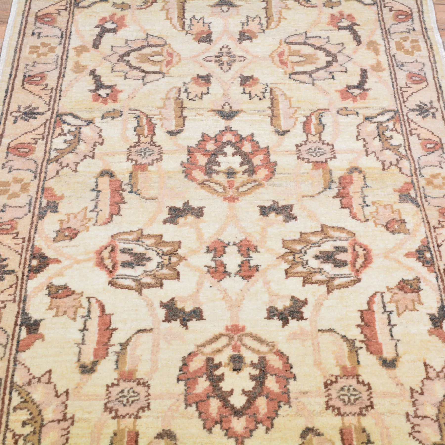 Hand-Knotted Oriental Peshawar Chobi Tribal Design 100% Wool Rug (Size 2.7 X 9.9) Brral-1827