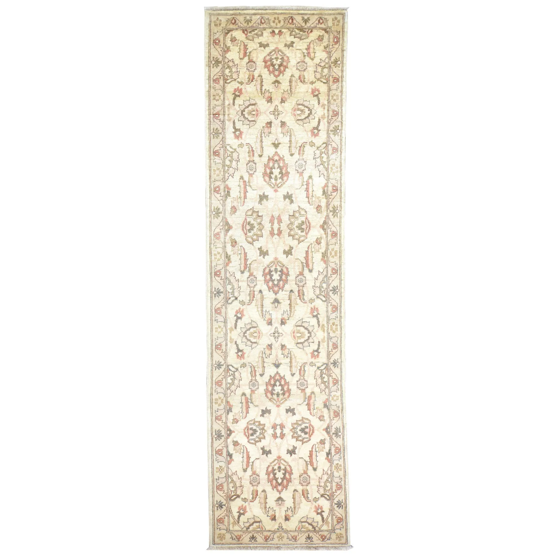 Hand-Knotted Oriental Peshawar Chobi Tribal Design 100% Wool Rug (Size 2.7 X 9.9) Brral-1827