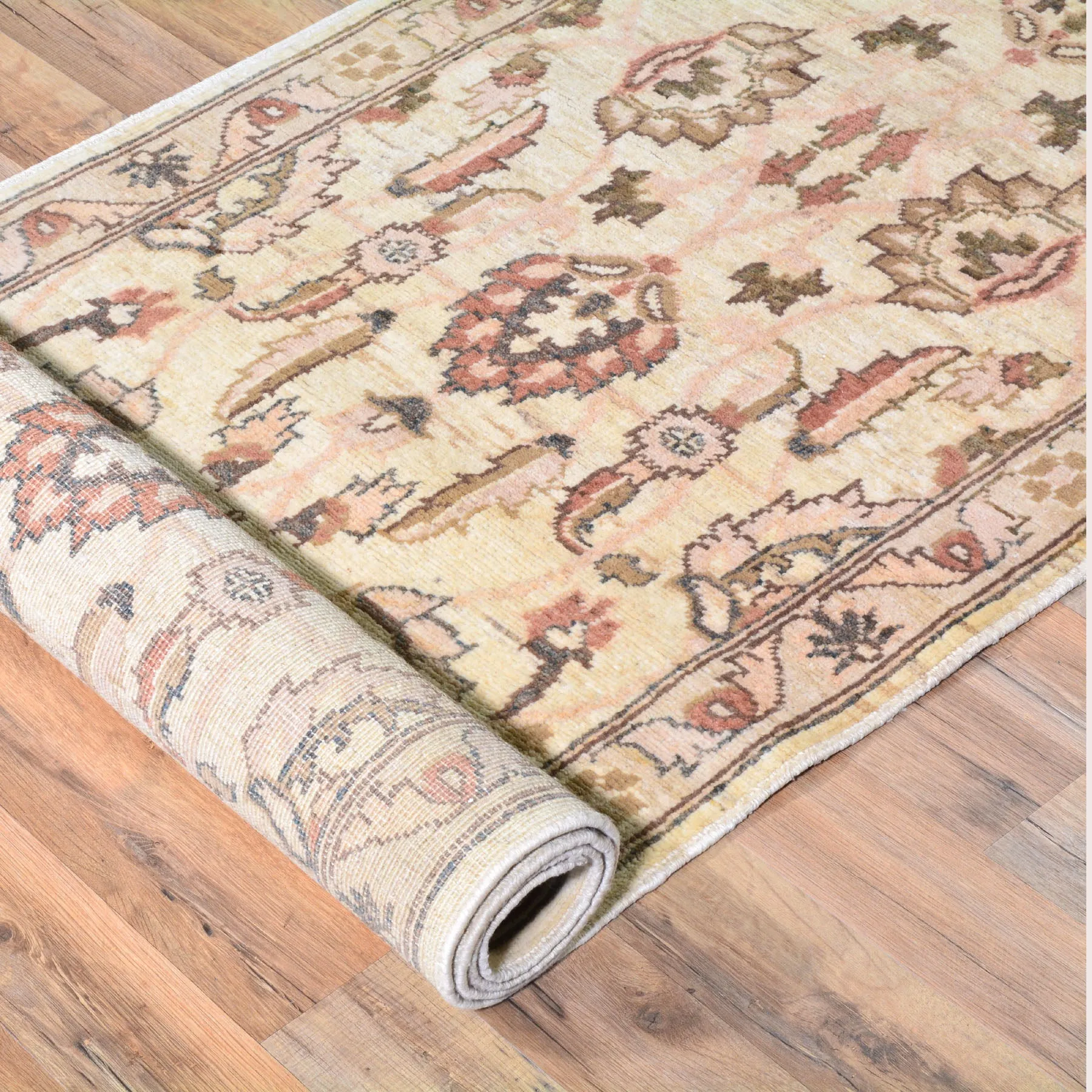 Hand-Knotted Oriental Peshawar Chobi Tribal Design 100% Wool Rug (Size 2.7 X 9.9) Brral-1827