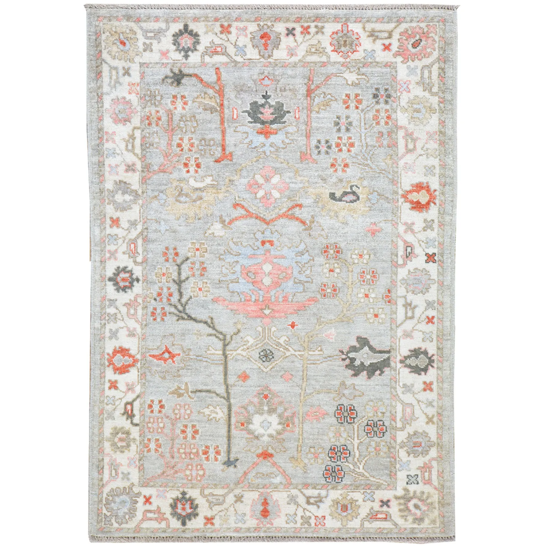 Hand-Knotted Oriental Peshawar Oushak Design Wool Handmade Rug (Size 4.0 X 5.7) Cwral-8136