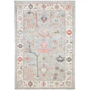 Hand-Knotted Oriental Peshawar Oushak Design Wool Handmade Rug (Size 4.0 X 5.7) Cwral-8136