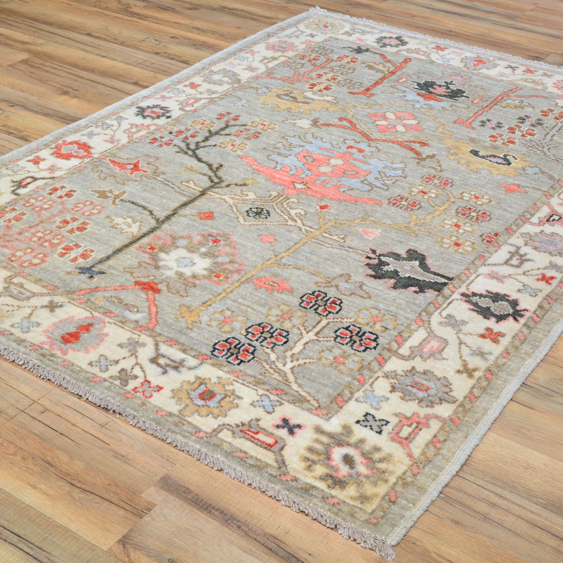 Hand-Knotted Oriental Peshawar Oushak Design Wool Handmade Rug (Size 4.0 X 5.7) Cwral-8136