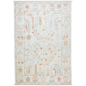 Hand-Knotted Oriental Peshawar Oushak Design Wool Handmade Rug (Size 4.2 X 6.0) Cwral-8139