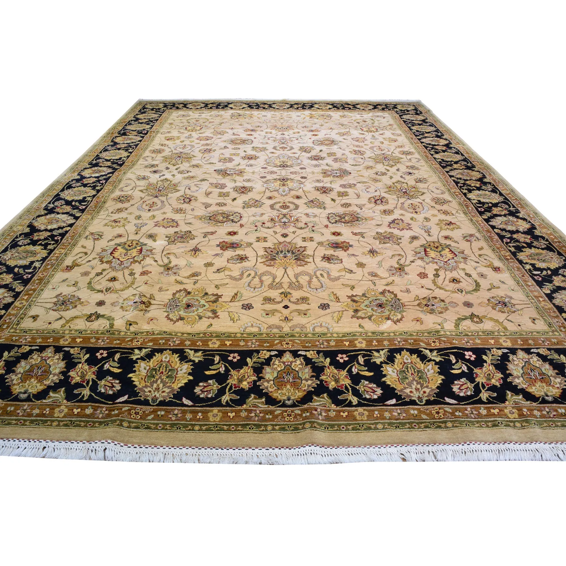 Hand-Knotted Oriental Tabriz Design Handmade Wool Rug (Size 10.1 X 14.0) Cwral-8670