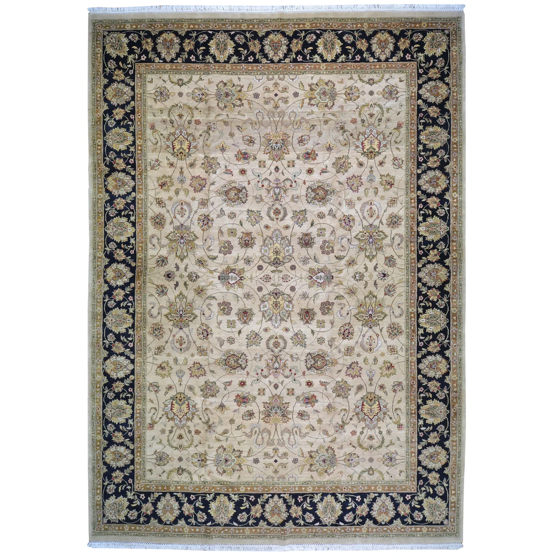 Hand-Knotted Oriental Tabriz Design Handmade Wool Rug (Size 10.1 X 14.0) Cwral-8670