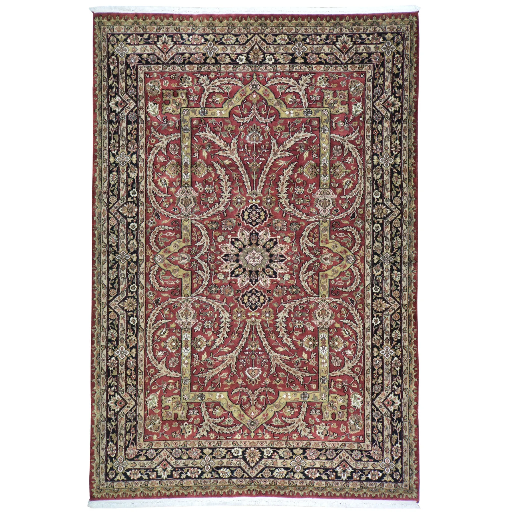 Hand-Knotted Oriental Tabriz Revival Design Handmade Wool Rug (Size 5.11 X 9.0) Cwral-8634