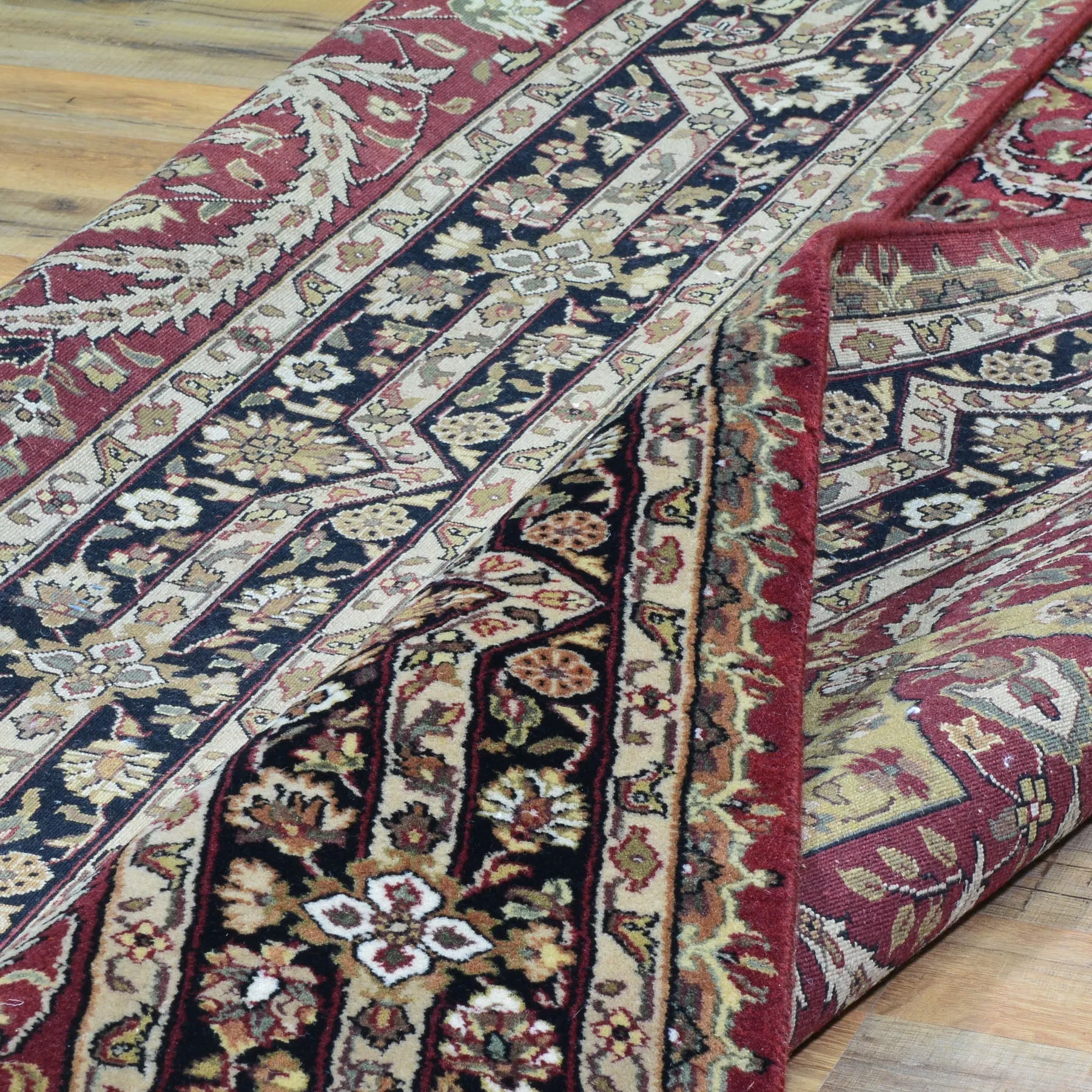 Hand-Knotted Oriental Tabriz Revival Design Handmade Wool Rug (Size 5.11 X 9.0) Cwral-8634