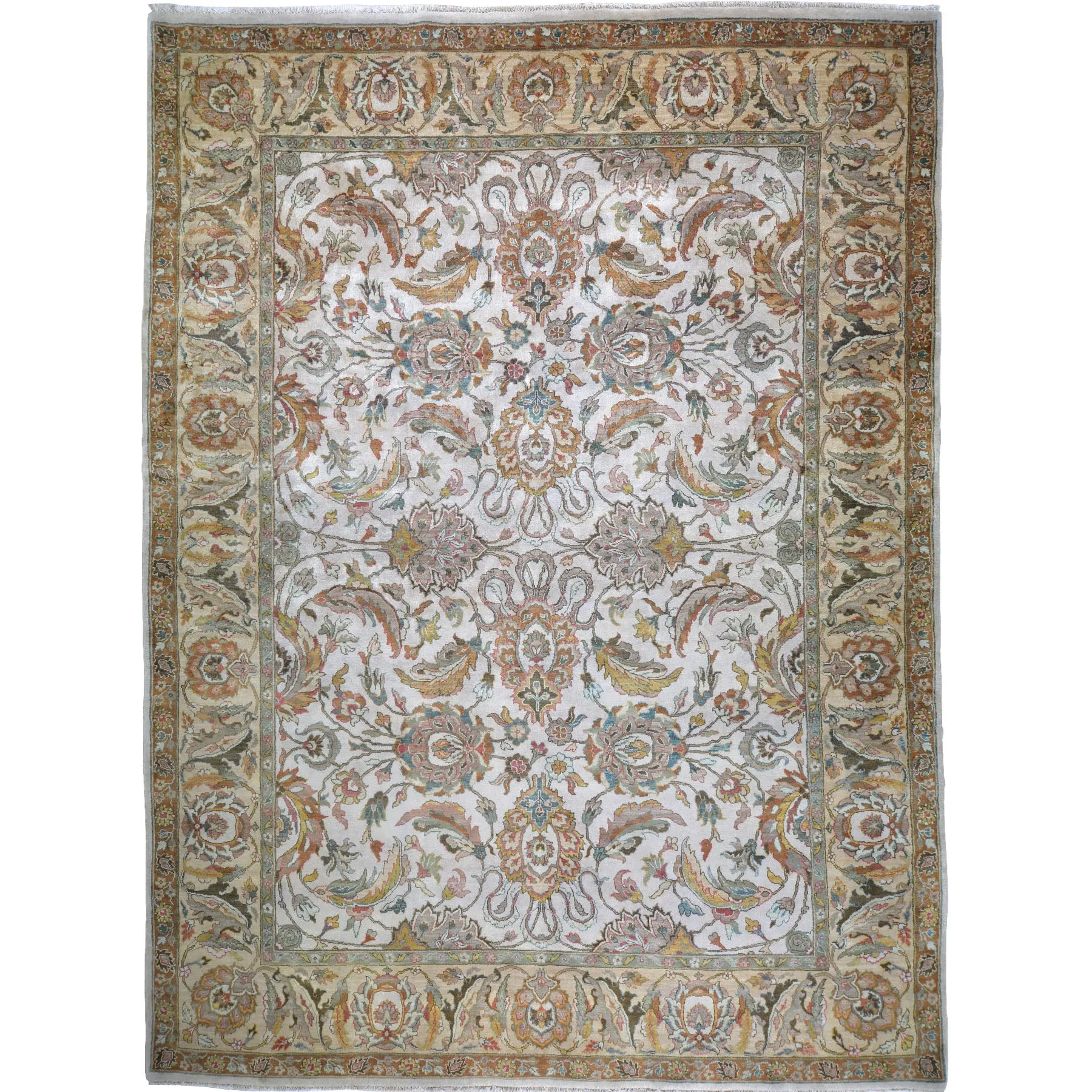 Hand-Knotted Oriental Traditional Design Handmade Wool Rug (Size 9.0 X 11.9) Cwral-8049