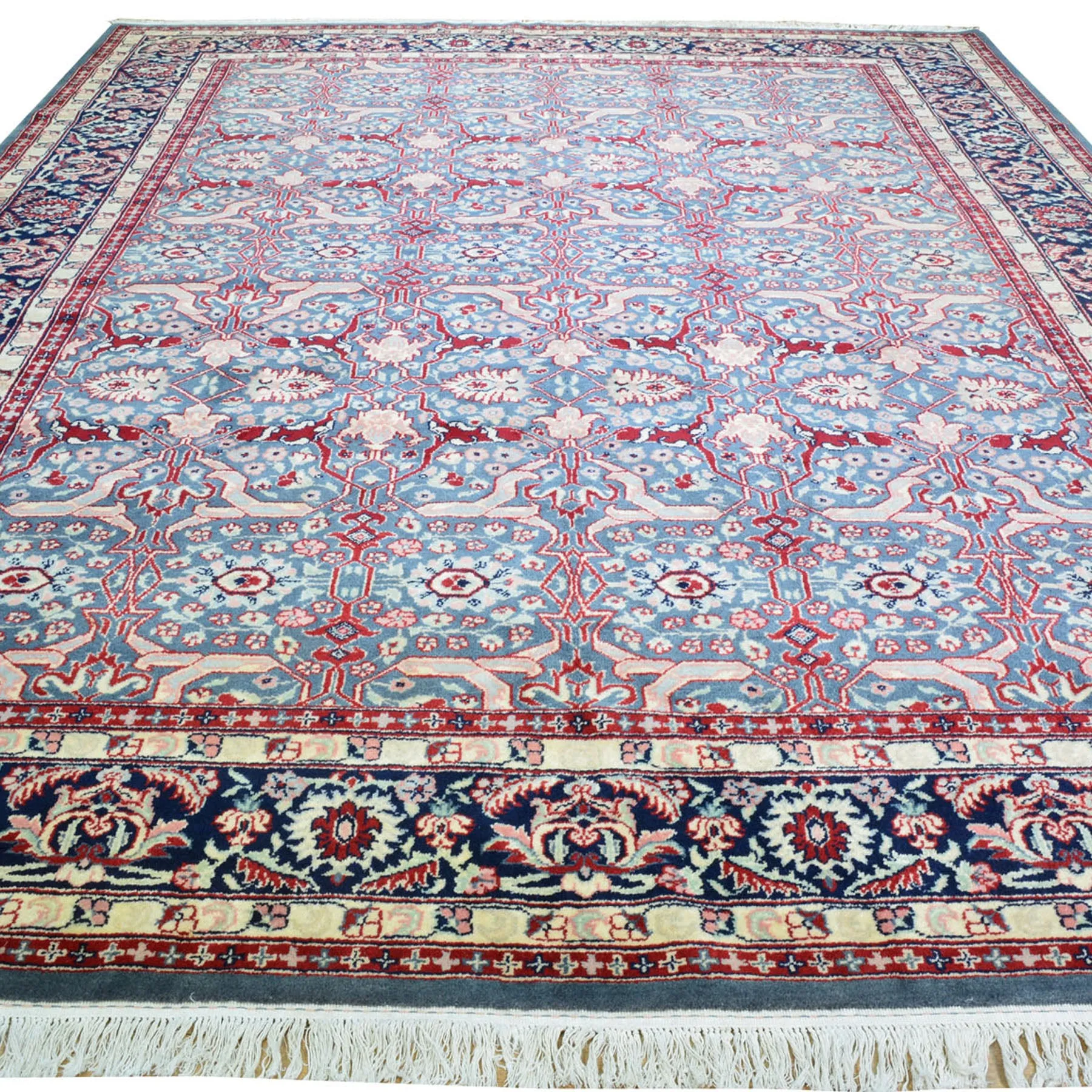 Hand-Knotted Oriental Traditional Design Handmade Wool Rug (Size 9.0 X 12.4) Cwral-8817