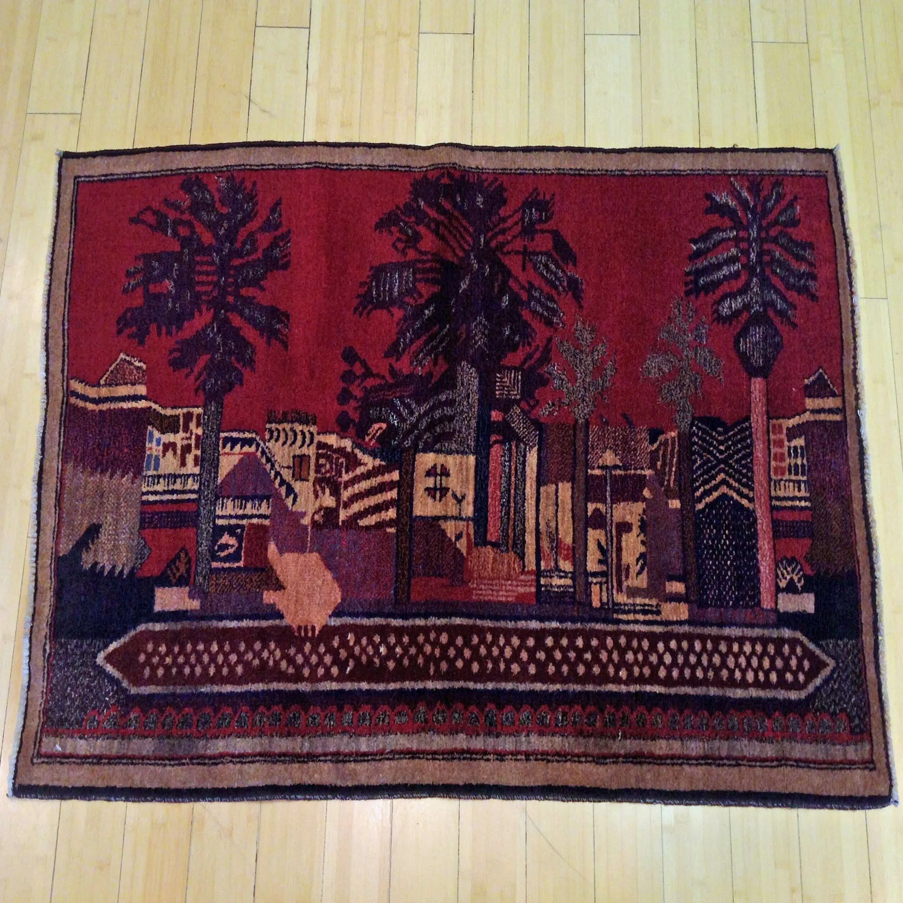 Hand-Knotted Oriental Tribal Balochi Handmade 100% Wool Rug (Size 2.8 X 4.3) Cwral-2517