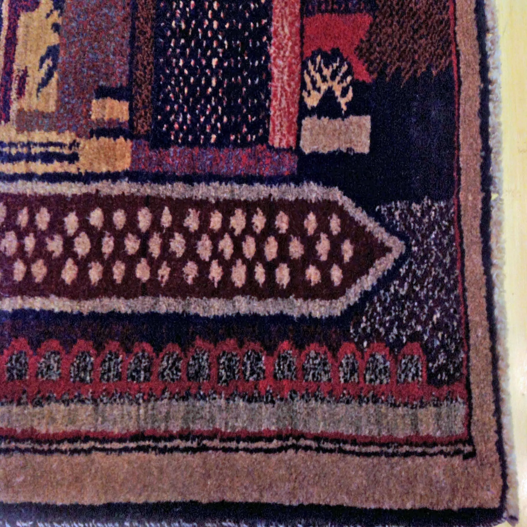 Hand-Knotted Oriental Tribal Balochi Handmade 100% Wool Rug (Size 2.8 X 4.3) Cwral-2517