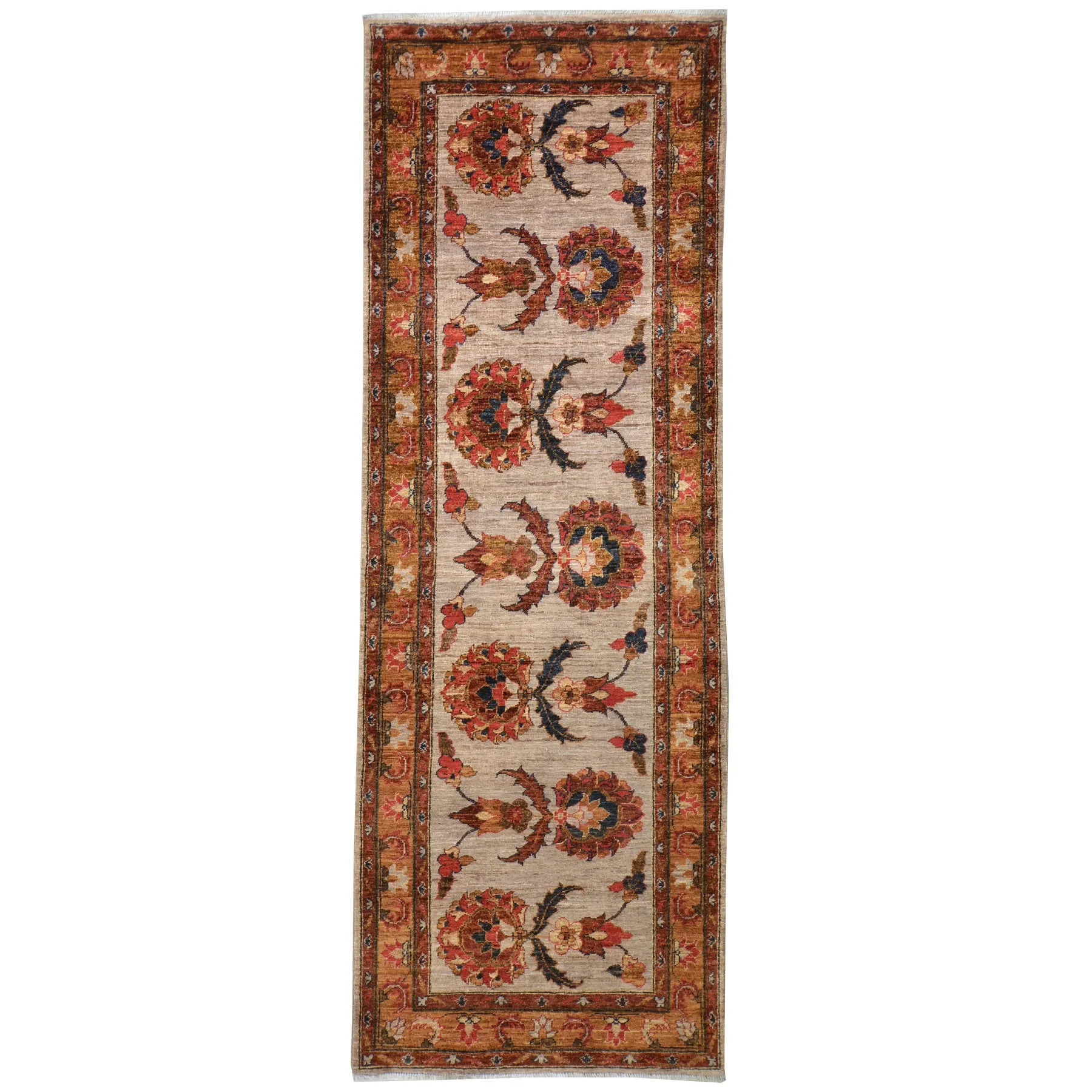 Hand-Knotted Oriental Tribal Chobi Oushak Design 100% Wool Rug (Size 3.0 X 8.8) Cwral-10476