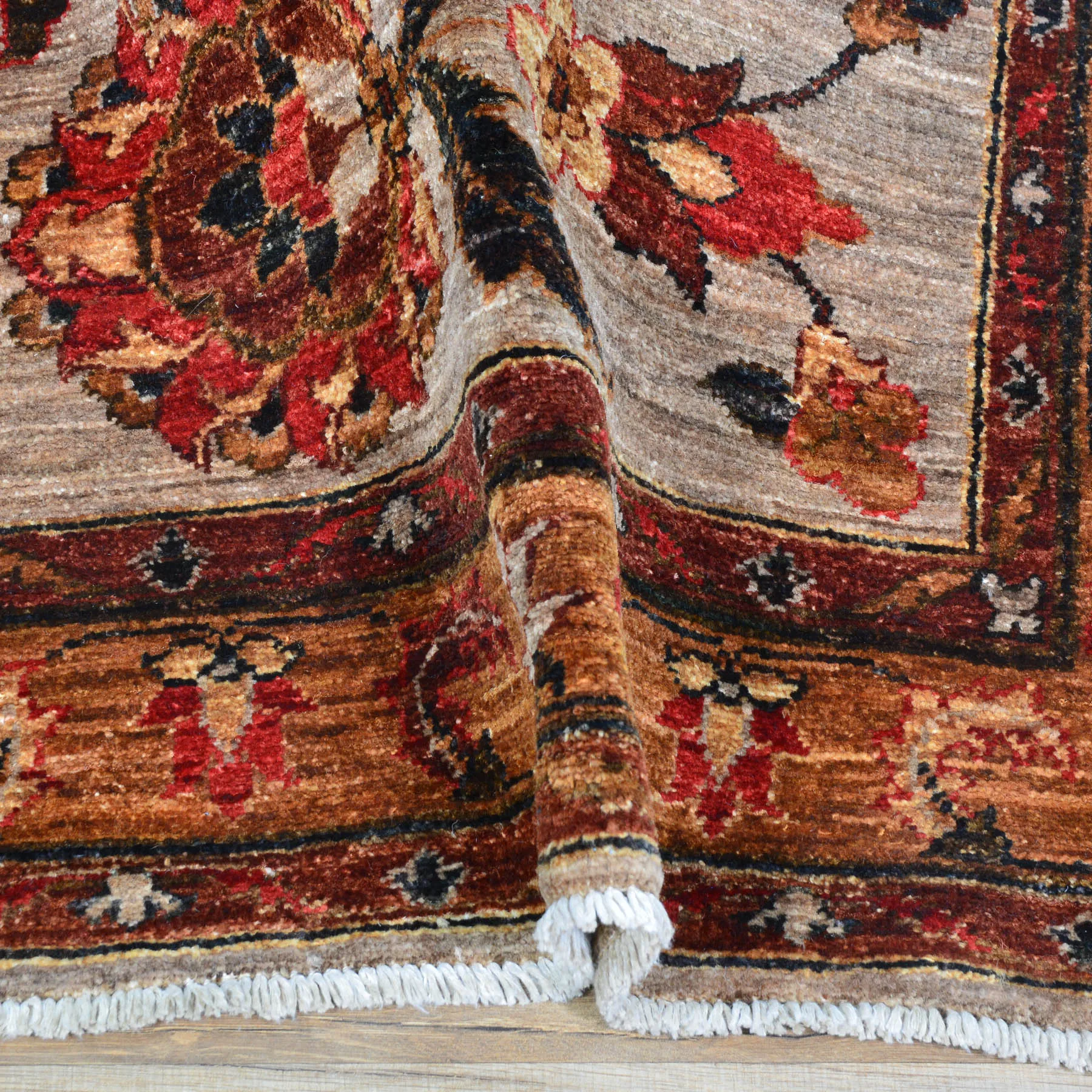Hand-Knotted Oriental Tribal Chobi Oushak Design 100% Wool Rug (Size 3.0 X 8.8) Cwral-10476