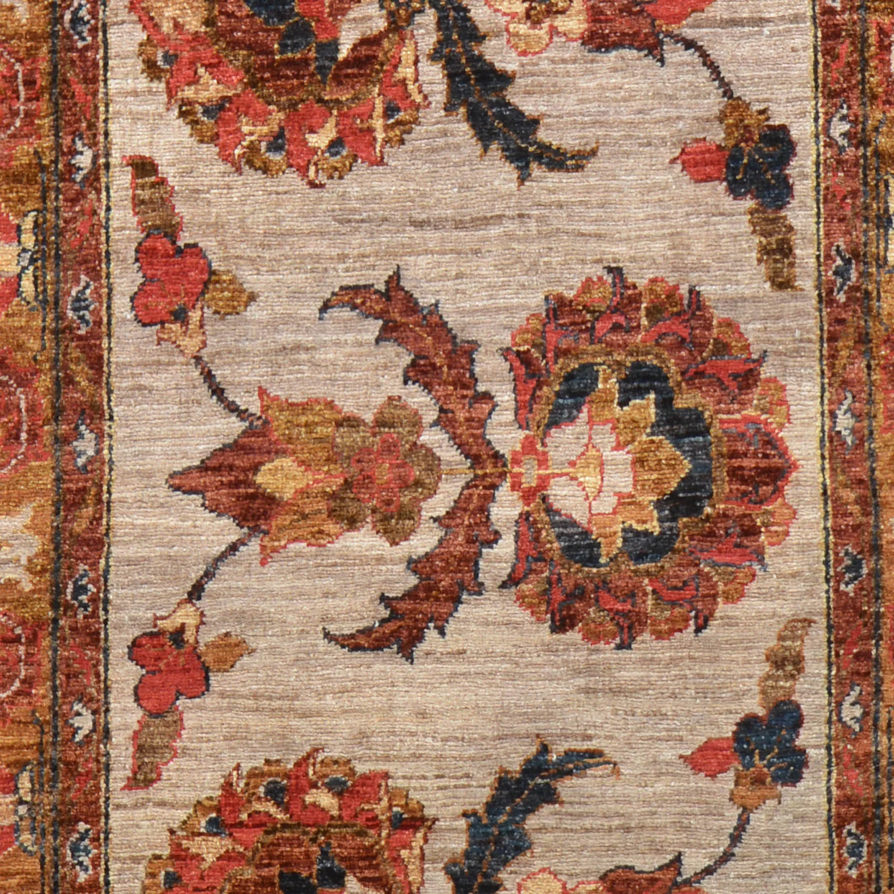 Hand-Knotted Oriental Tribal Chobi Oushak Design 100% Wool Rug (Size 3.0 X 8.8) Cwral-10476