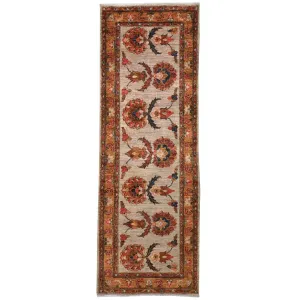 Hand-Knotted Oriental Tribal Chobi Oushak Design 100% Wool Rug (Size 3.0 X 8.8) Cwral-10476