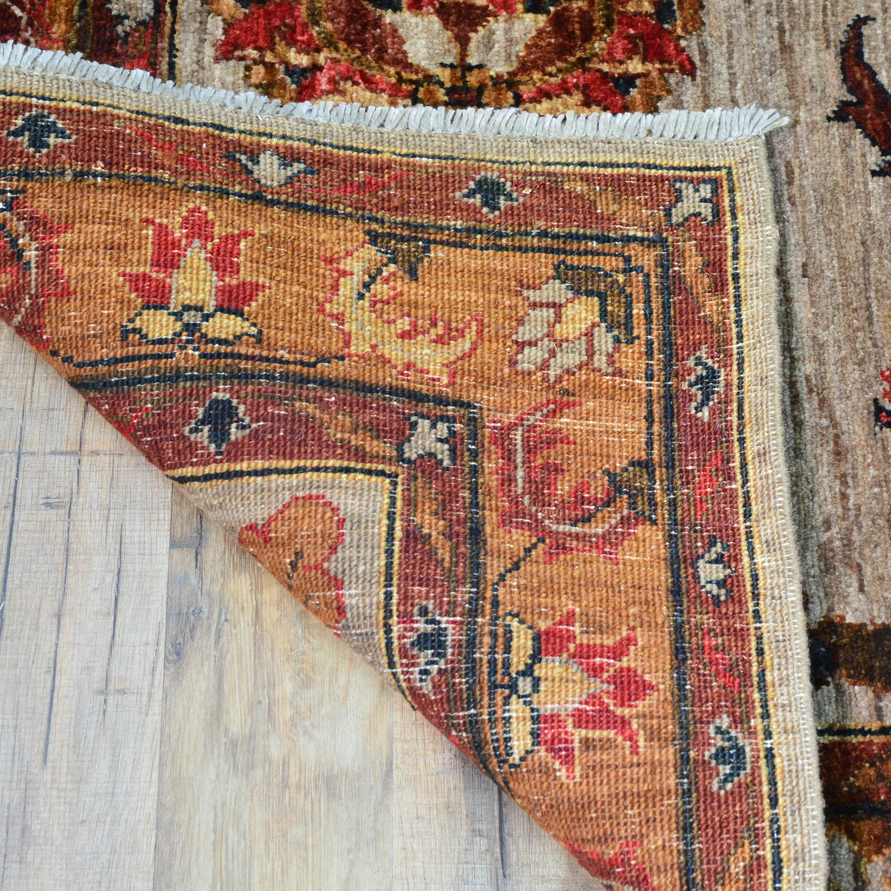 Hand-Knotted Oriental Tribal Chobi Oushak Design 100% Wool Rug (Size 3.0 X 8.8) Cwral-10476