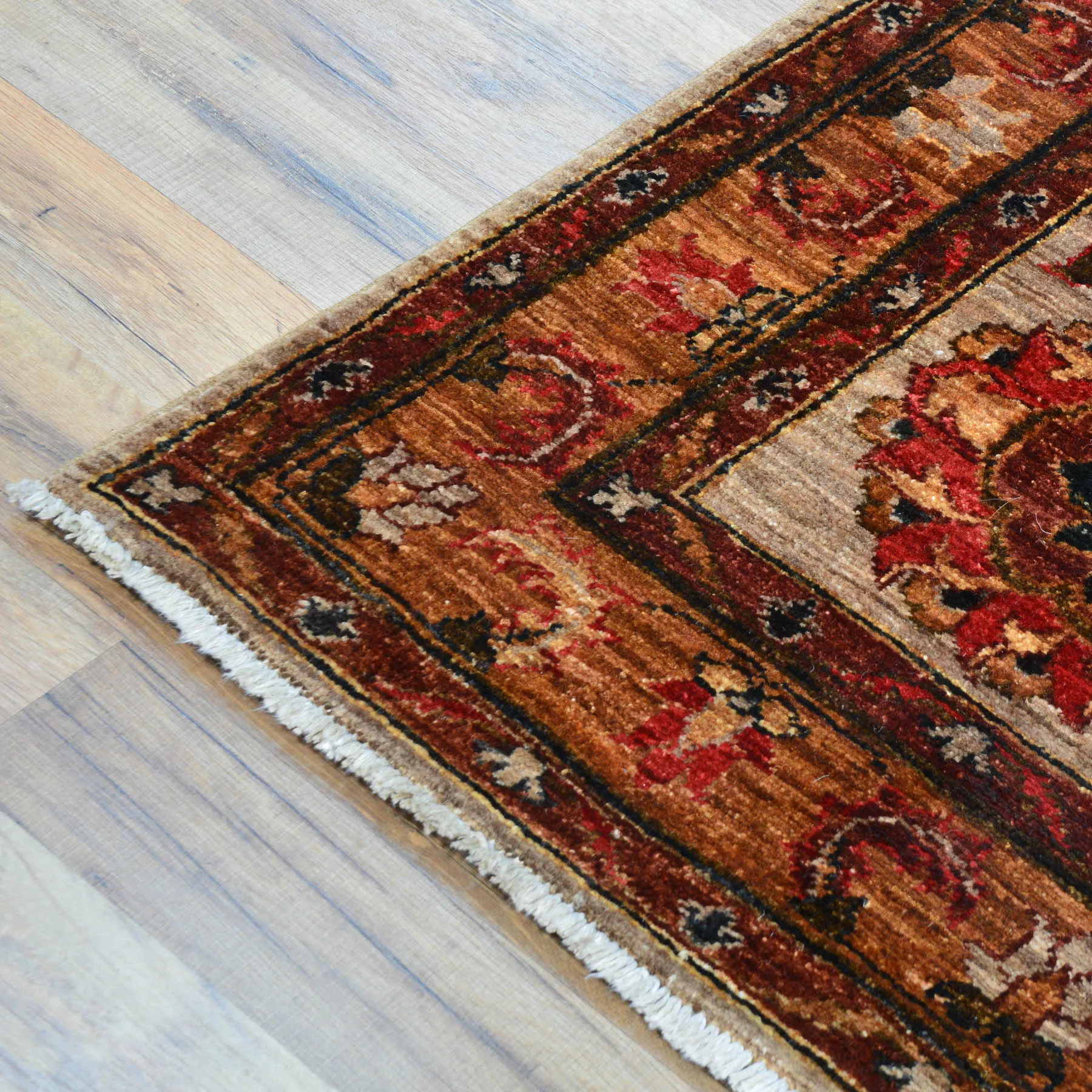 Hand-Knotted Oriental Tribal Chobi Oushak Design 100% Wool Rug (Size 3.0 X 8.8) Cwral-10476