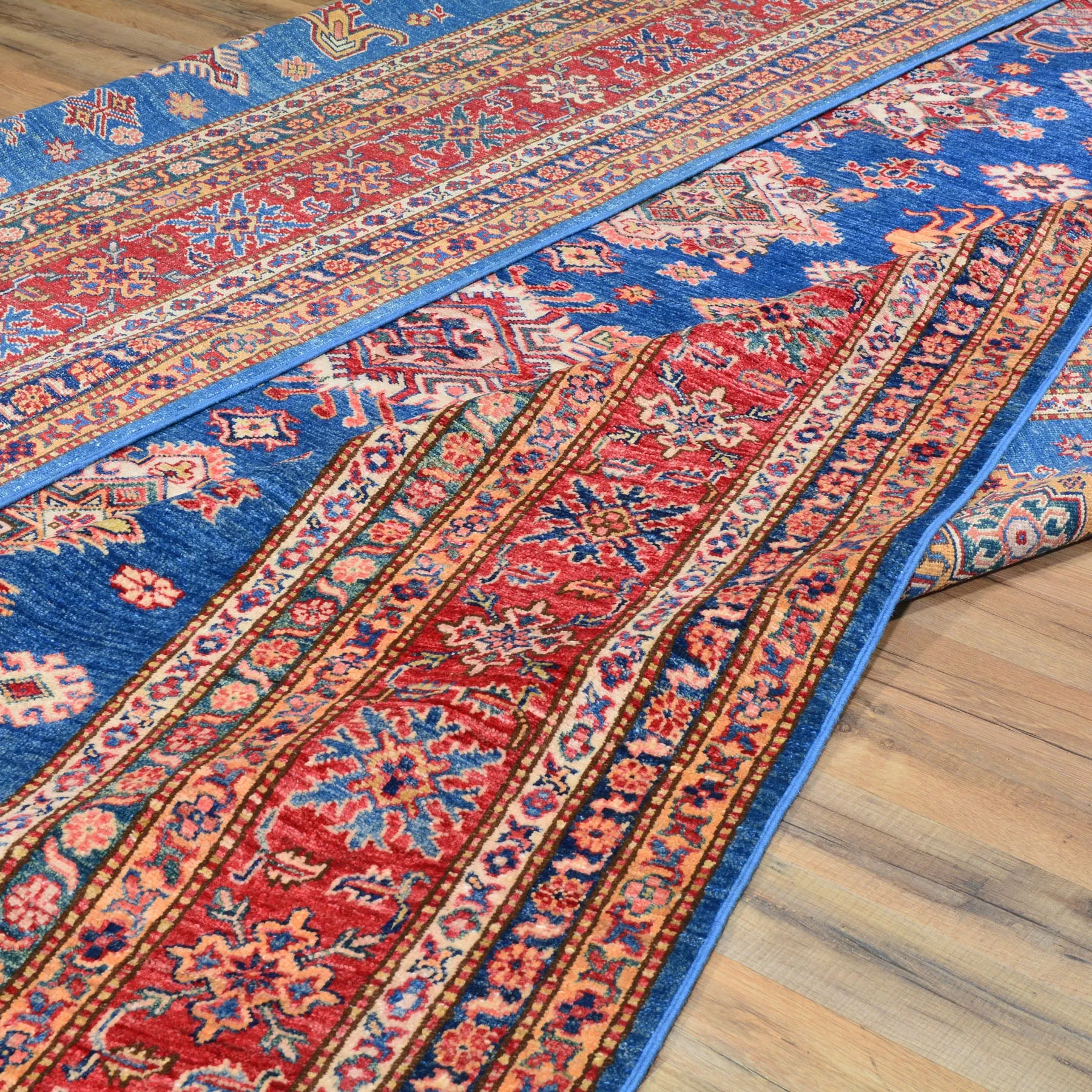 Hand-Knotted Oriental Tribal Kazak Design Handmade Wool Rug (Size 8.10 X 12.3) Cwral-8172