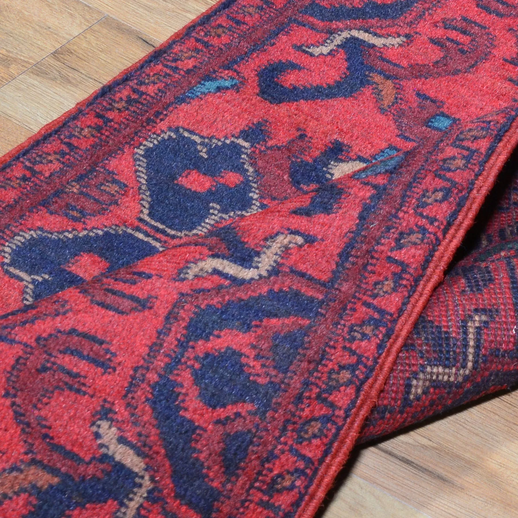 Hand-Knotted Oriental Turkoman Tribal Design Handmade Wool Rug (Size 1.9 X 3.6) Cwral-7971