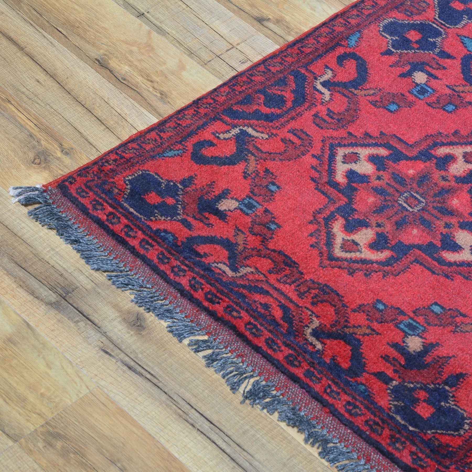 Hand-Knotted Oriental Turkoman Tribal Design Handmade Wool Rug (Size 1.9 X 3.6) Cwral-7971