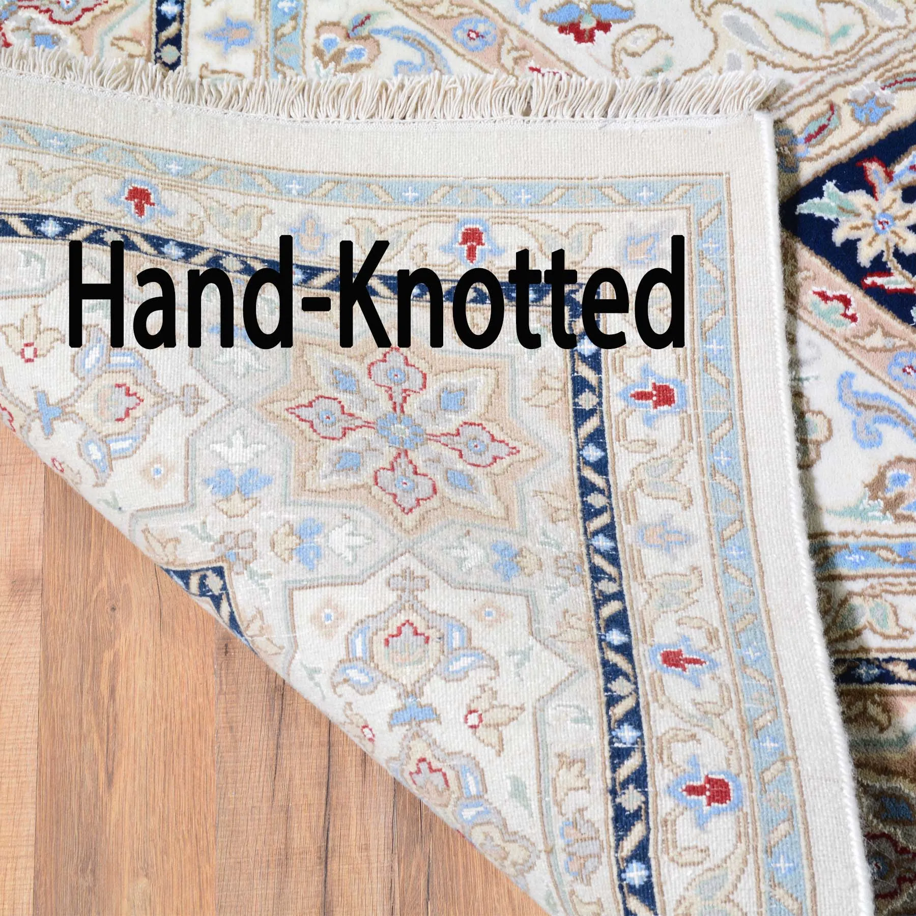 Hand-Knotted Oriental Wool Silk Gumbad Design Handmade Rug (Size 9.0 X 12.1) Brral-5640