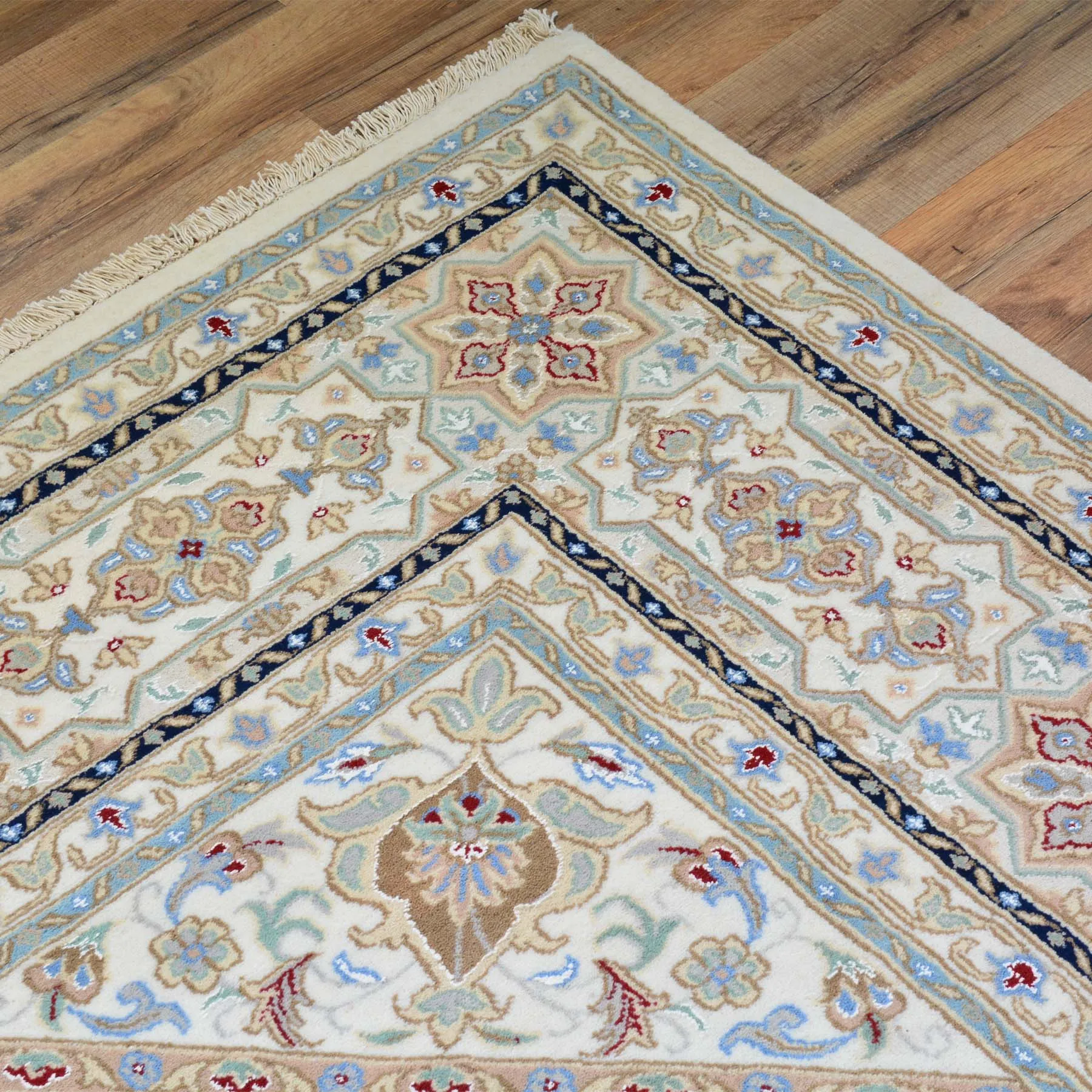 Hand-Knotted Oriental Wool Silk Gumbad Design Handmade Rug (Size 9.0 X 12.1) Brral-5640
